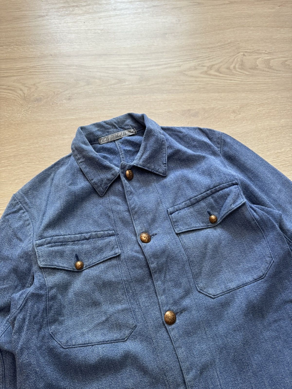 Le Laboureur Vintage 70-80s European Workers Le Laboureur Selvedge Jacket Size US M / EU 48-50 / 2 - 2 Thumbnail