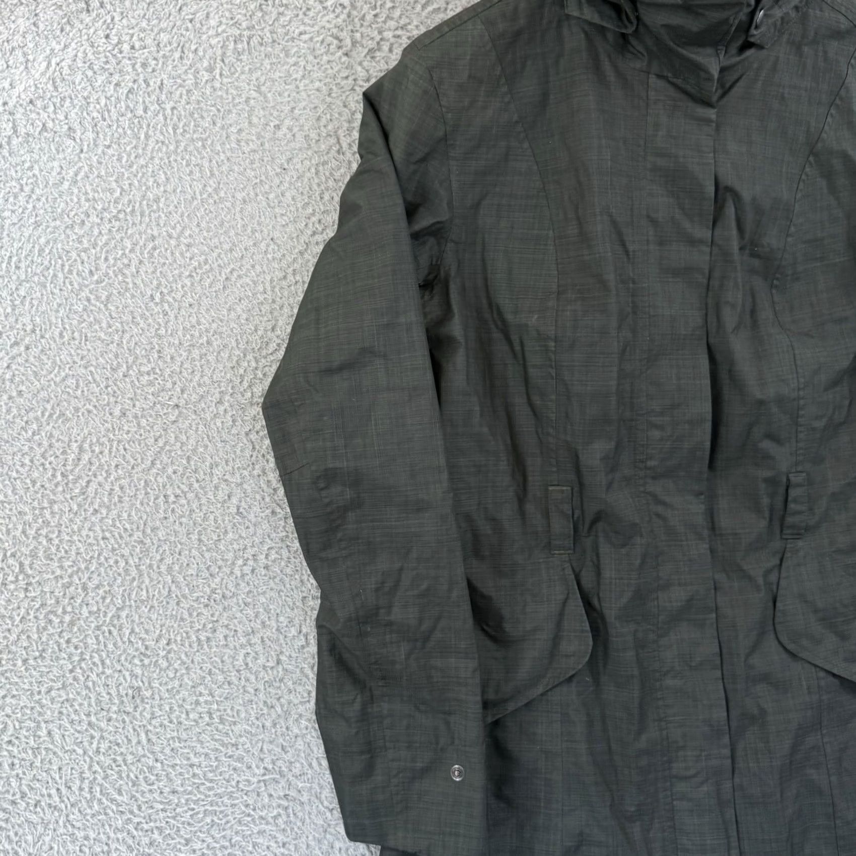 Vintage Nau Jacket Womens Medium Green Hooded Outdoor Raincoat Lined Full Zip Long Size M / US 6-8 / IT 42-44 - 4 Thumbnail