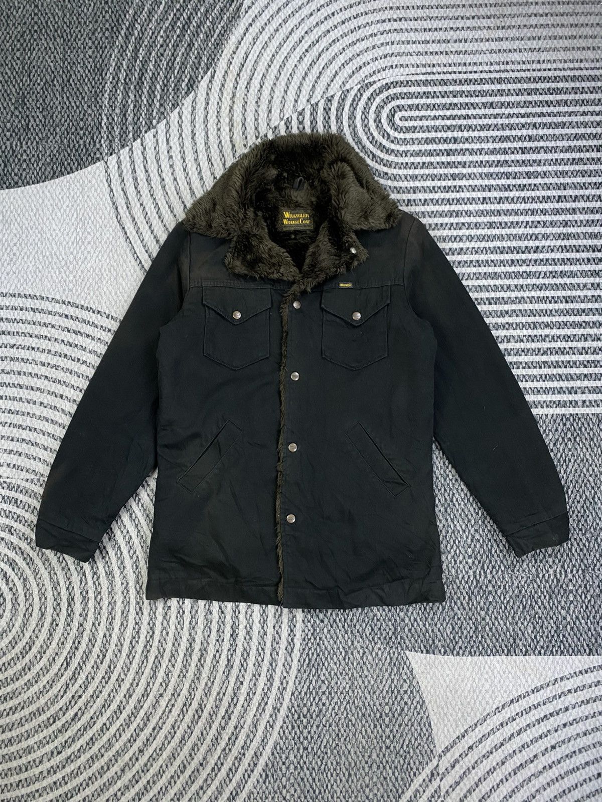 Wrangler Vintage Wrangler Faded Sherpa Fur Lined Ranch Button Coat Size US M / EU 48-50 / 2 - 6 Thumbnail
