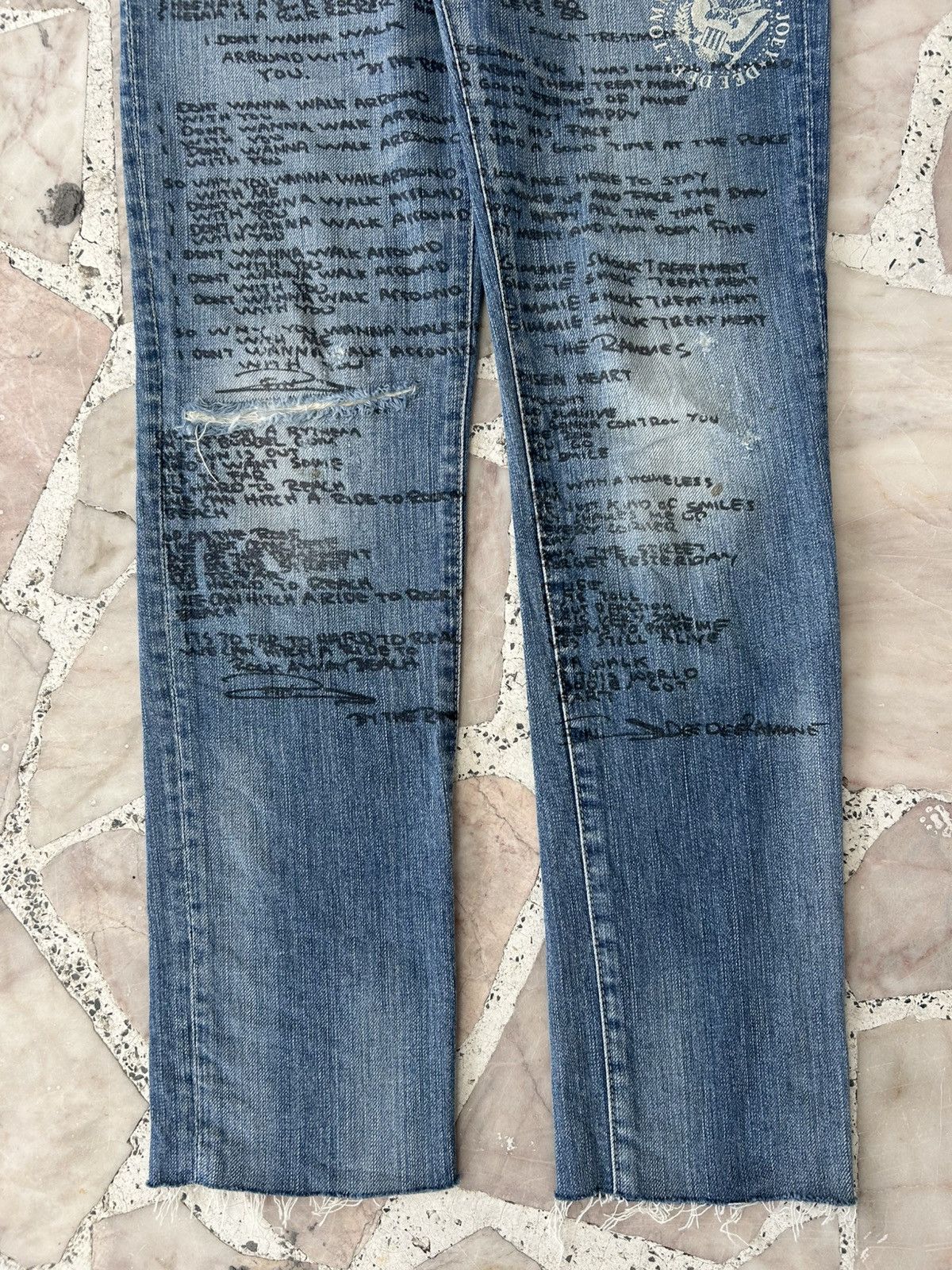Hysteric Glamour Hysterics Japan X Ramones Lyrics Denim Size US 27 - 4 Thumbnail