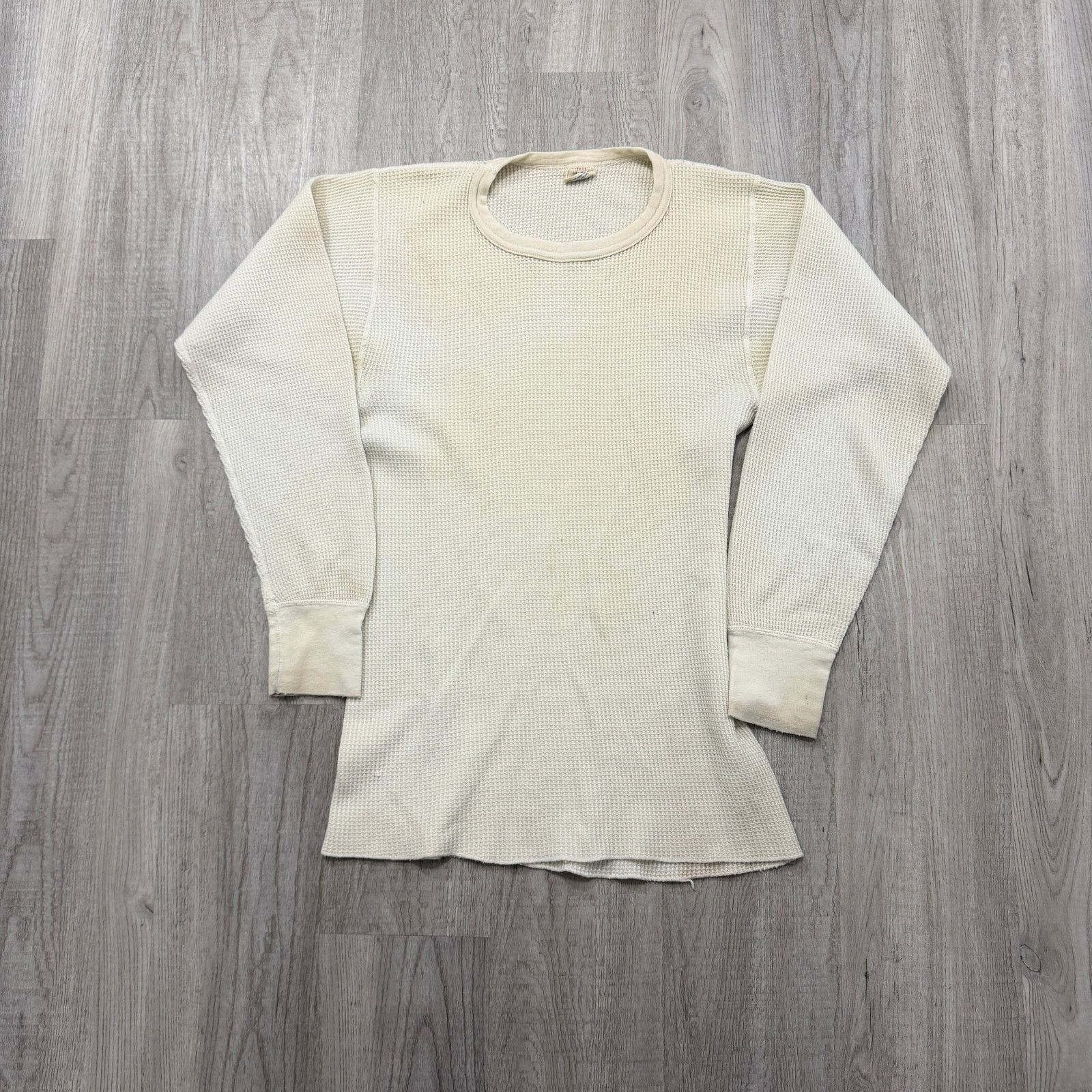 Vintage Vintage JE Morgan Thermal Shirt Men's XL White 80s Waffle Size US XL / EU 56 / 4 - 1 Thumbnail