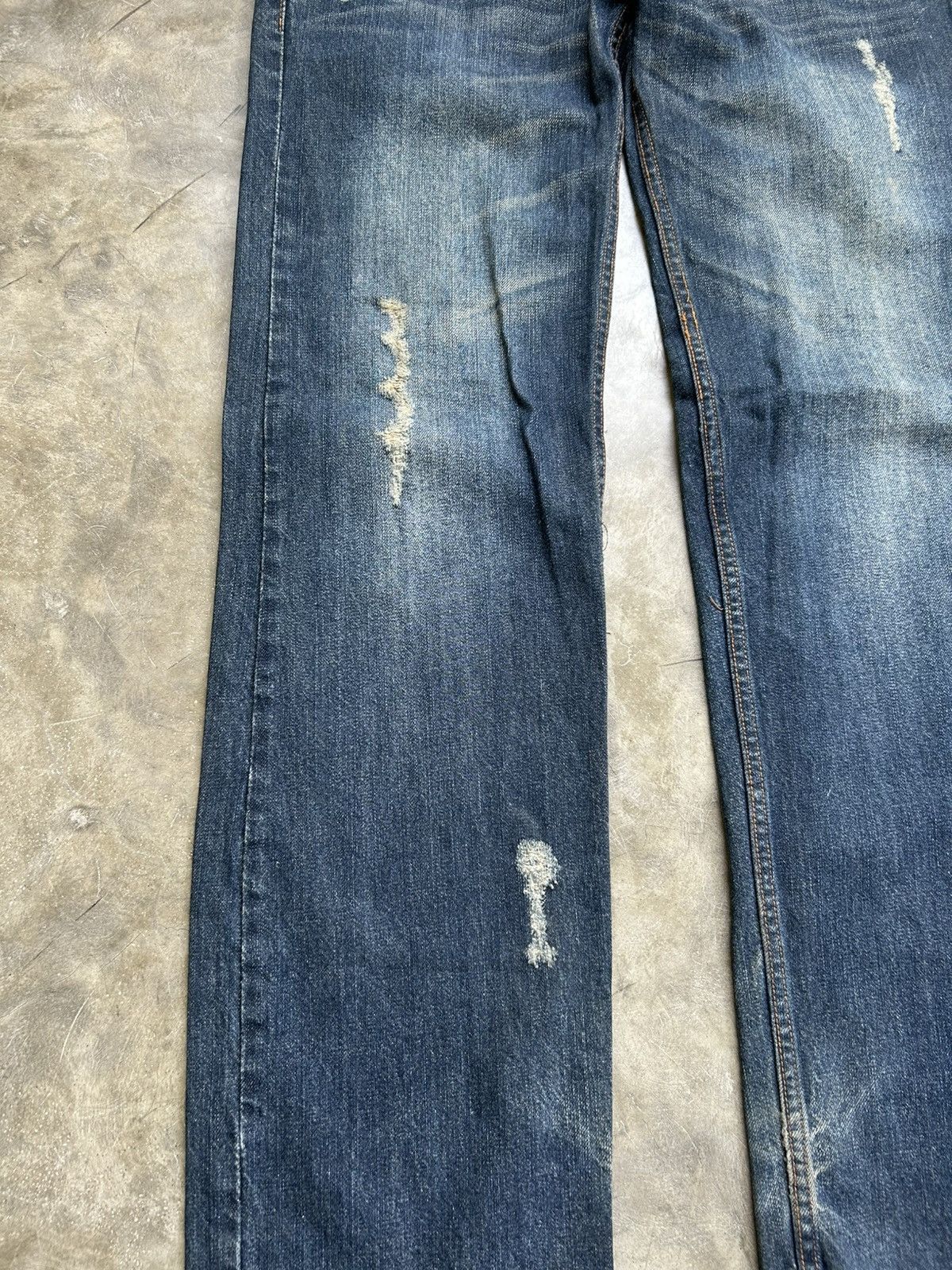 Japanese Brand Nylaus Jeans Double Waist Distressed Pant Size 32 Size US 32 / EU 48 - 3 Thumbnail