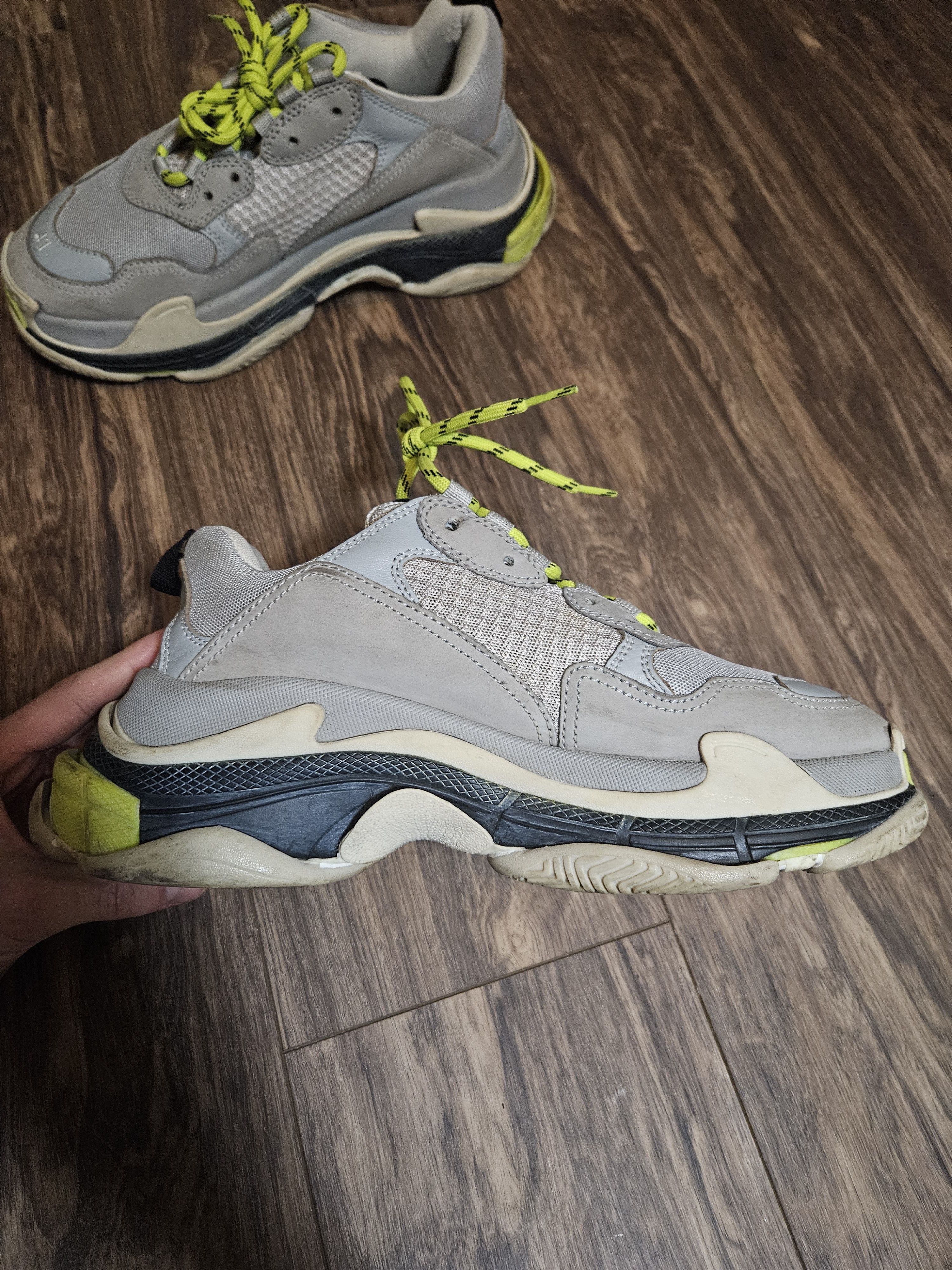Balenciaga Balenciaga Triple S Gray Green Sz 41 Size US 8 / EU 41 - 3 Thumbnail