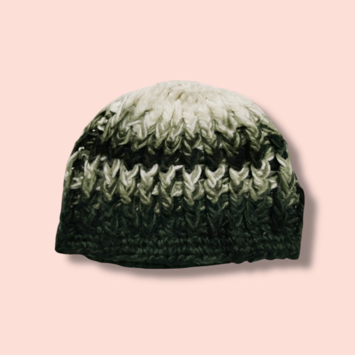 Homespun Knitwear VINTAGE COLOURED CABLE HOMESPUN KNITTED BEANIE Size ONE SIZE - 8 Thumbnail