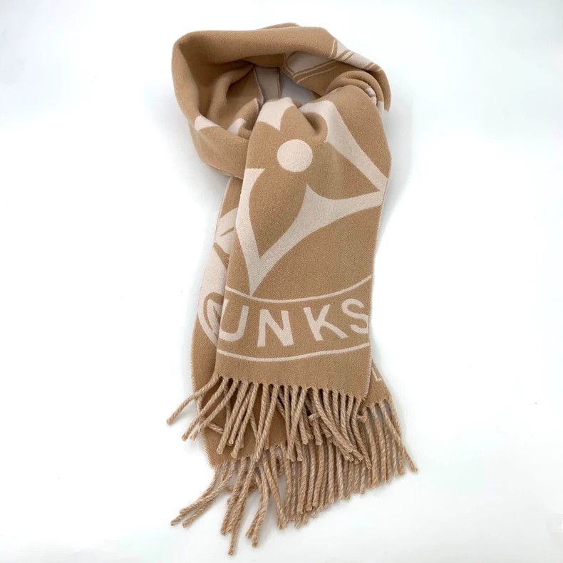 Louis Vuitton Louis Vuitton Light brown logo monogrammed wool fringe sca Size ONE SIZE - 8 Thumbnail