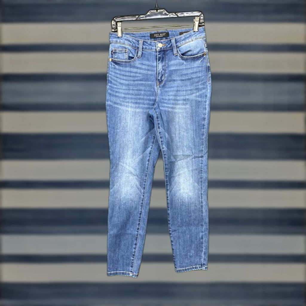 Vintage JUDY BLUE Jeans Womens High Rise Slim Fit Medium Wash 1/25 JB82294-JS M 26x28 Size 42" / US 20 - 1 Thumbnail