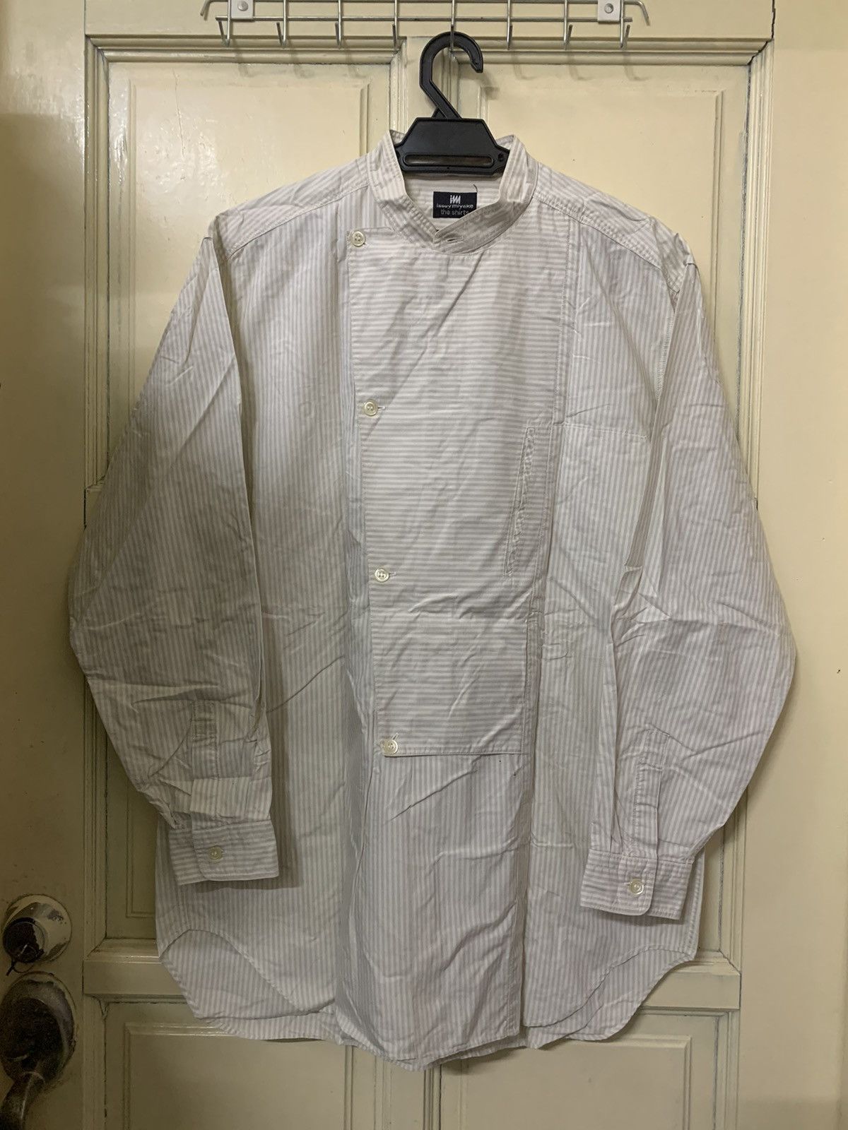 Issey Miyake 💥Final💥Vintage Issey Miyake Stripe Shirt Buttom Size US L / EU 52-54 / 3 - 1 Thumbnail