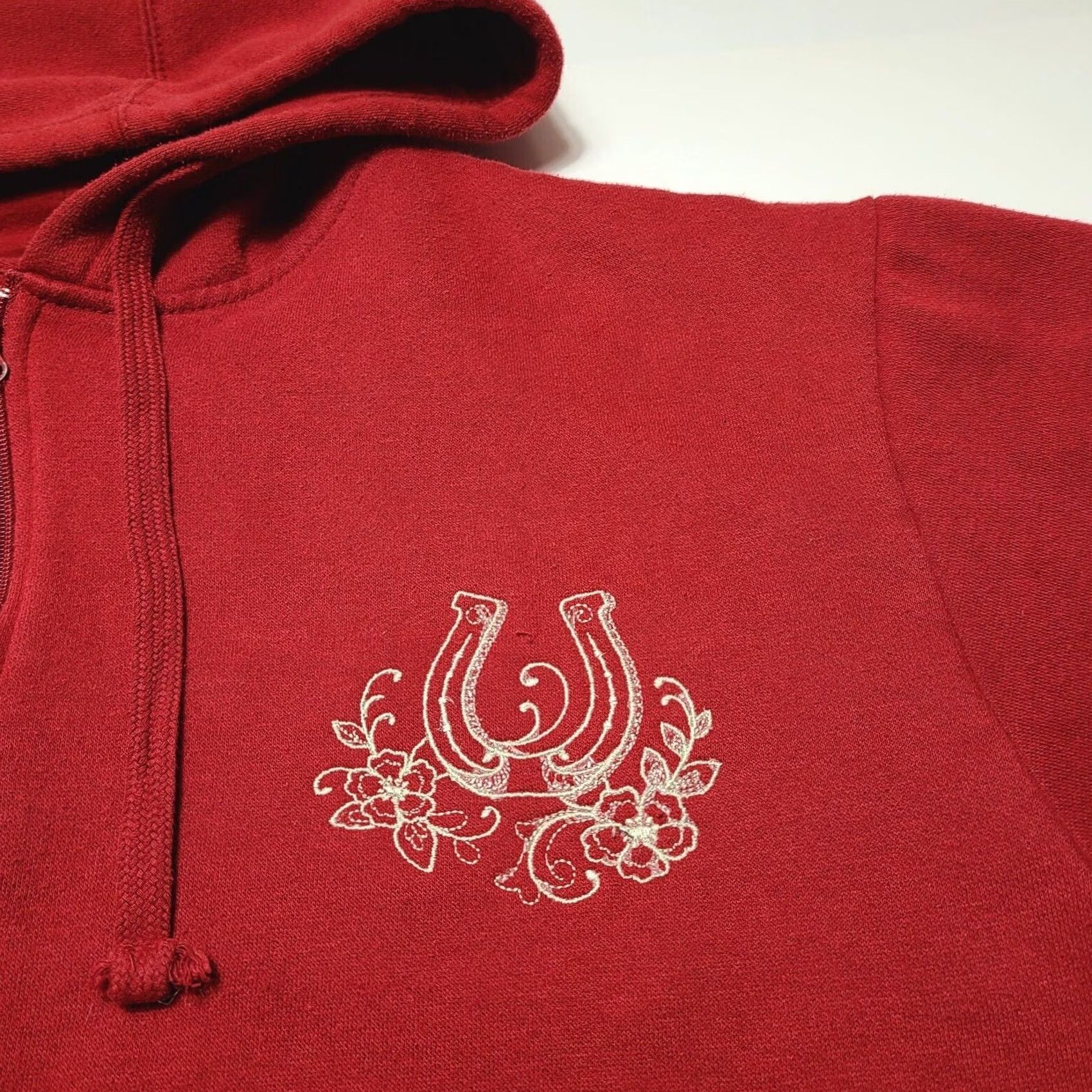 Realtree VINTAGE Realtree by Northern Outpost Full Zip Maroon Hoodie Women's Medium Embroidered Size M / US 6-8 / IT 42-44 - 4 Thumbnail