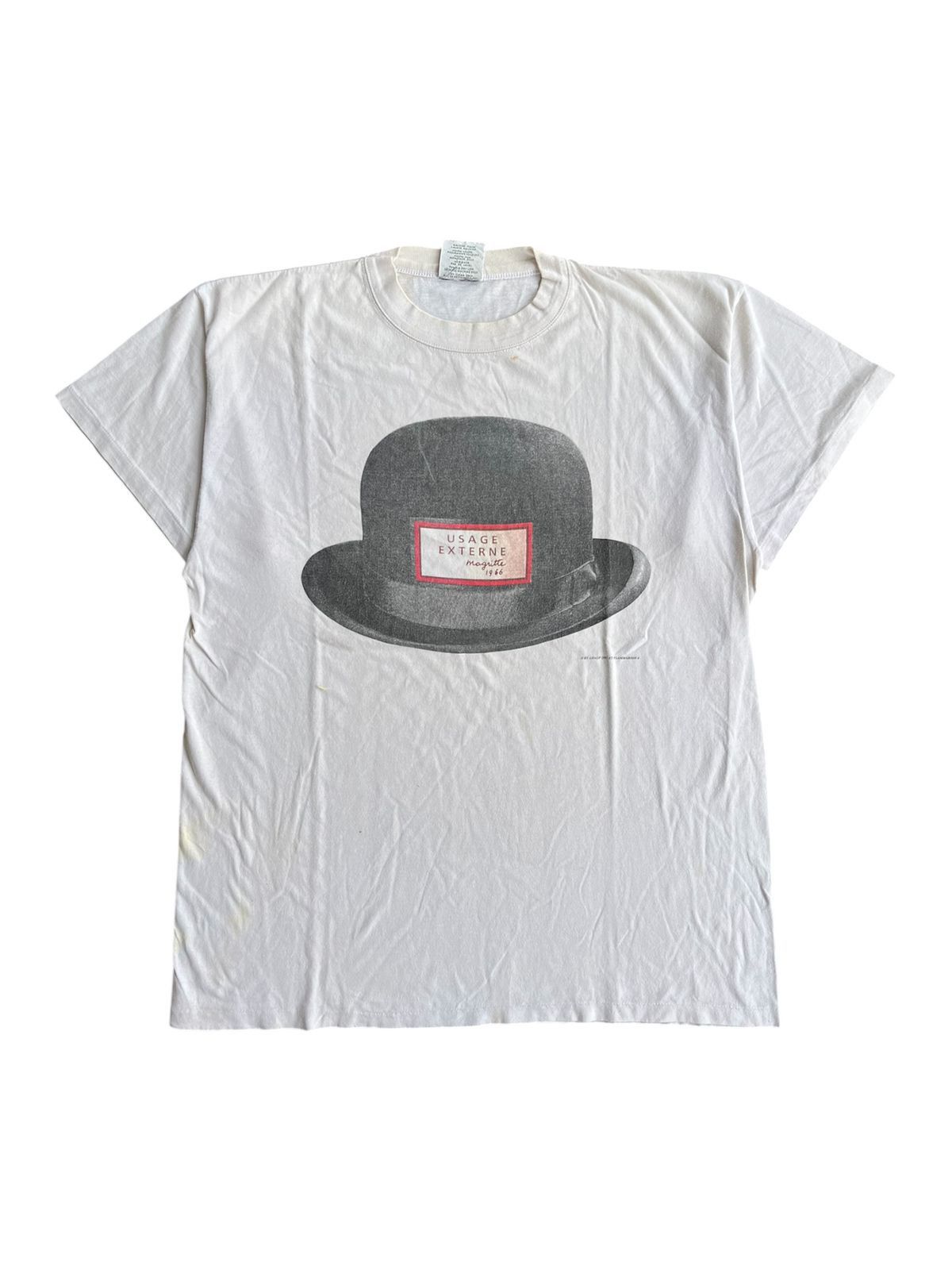 Vintage 1991 Renne Magritte Tshirt Size US L / EU 52-54 / 3 - 1 Thumbnail