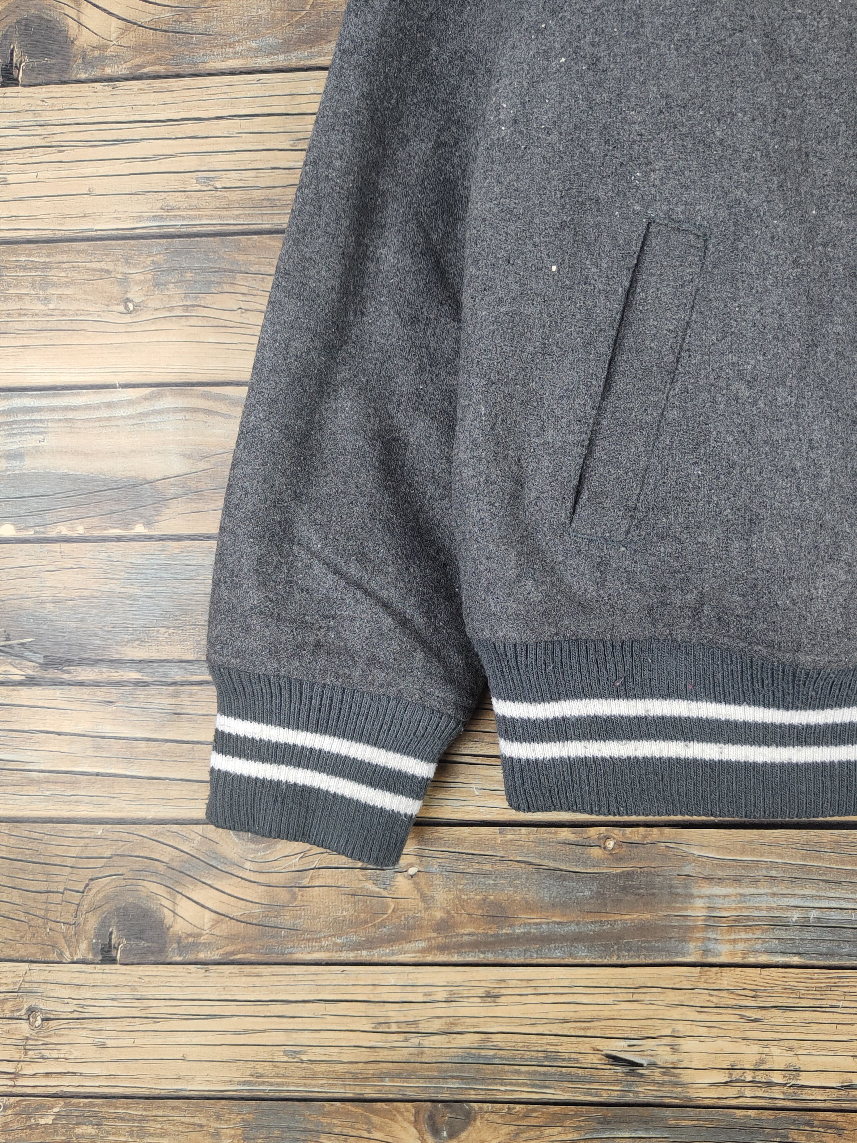 Japanese Brand E Hypen World Gallery Gray Varsity Jackets #W1072 Size US S / EU 44-46 / 1 - 4 Thumbnail