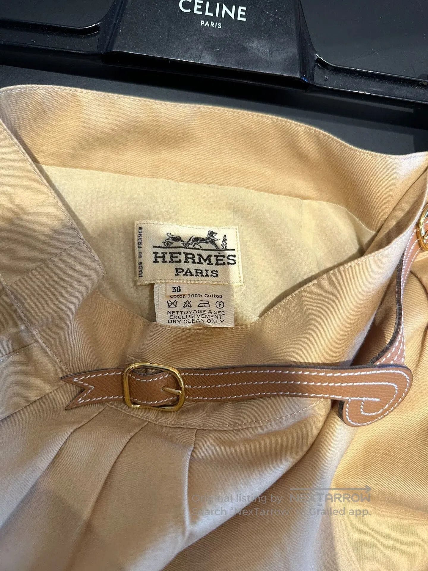 Hermes Hermes Beige Knee. Size US 38 / EU 54 - 2 Thumbnail