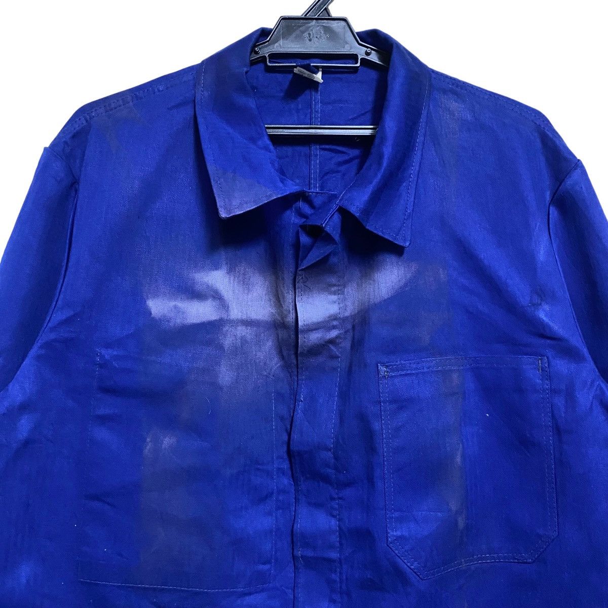 Le Laboureur Vintage 60s Sanfor French Worker Chore Jacket Sunfaded Hbt Size US XL / EU 56 / 4 - 3 Thumbnail