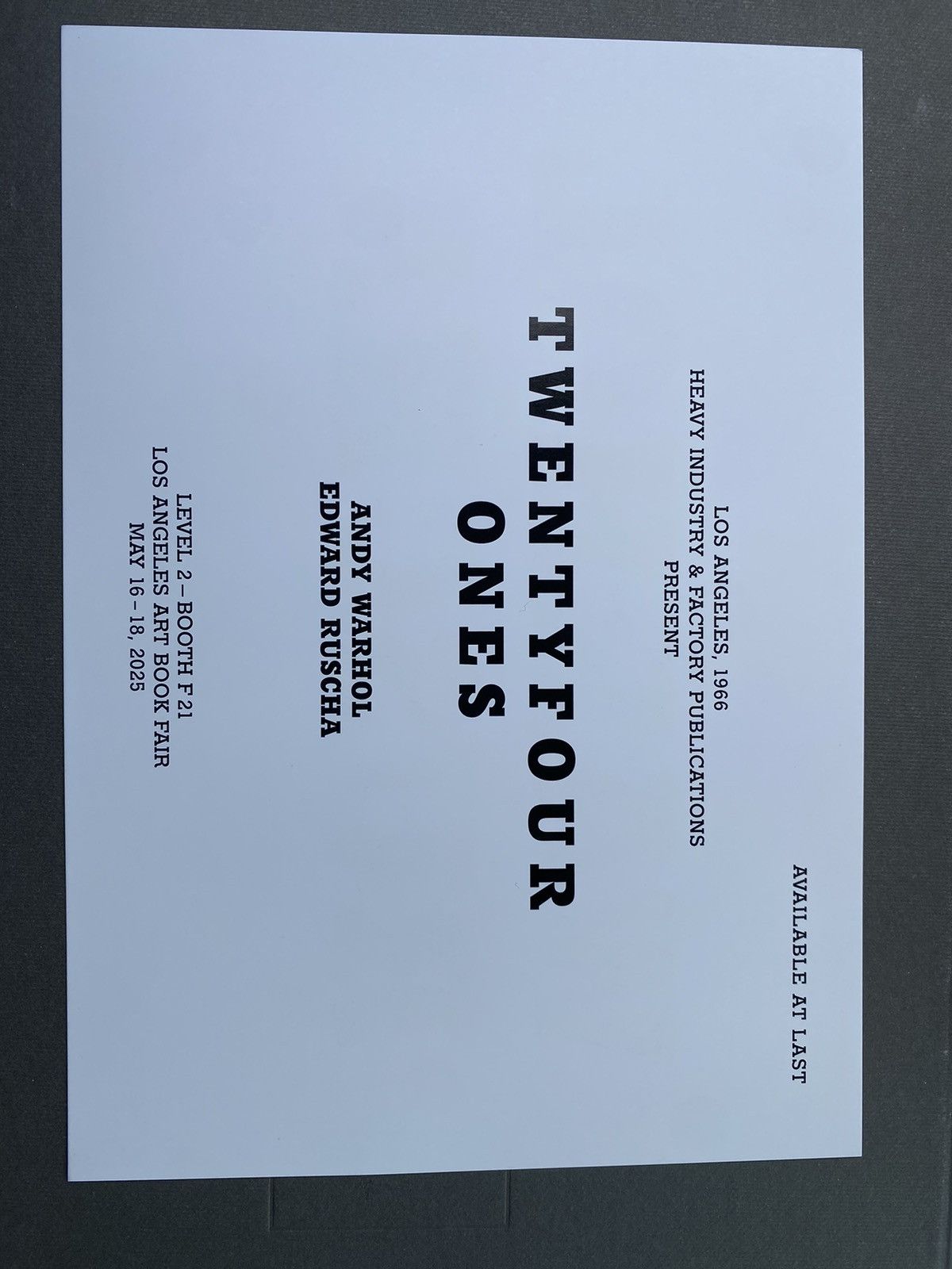 Designer × MoMA Andy Warhol Ed Ruscha Art show card Size ONE SIZE - 2 Thumbnail