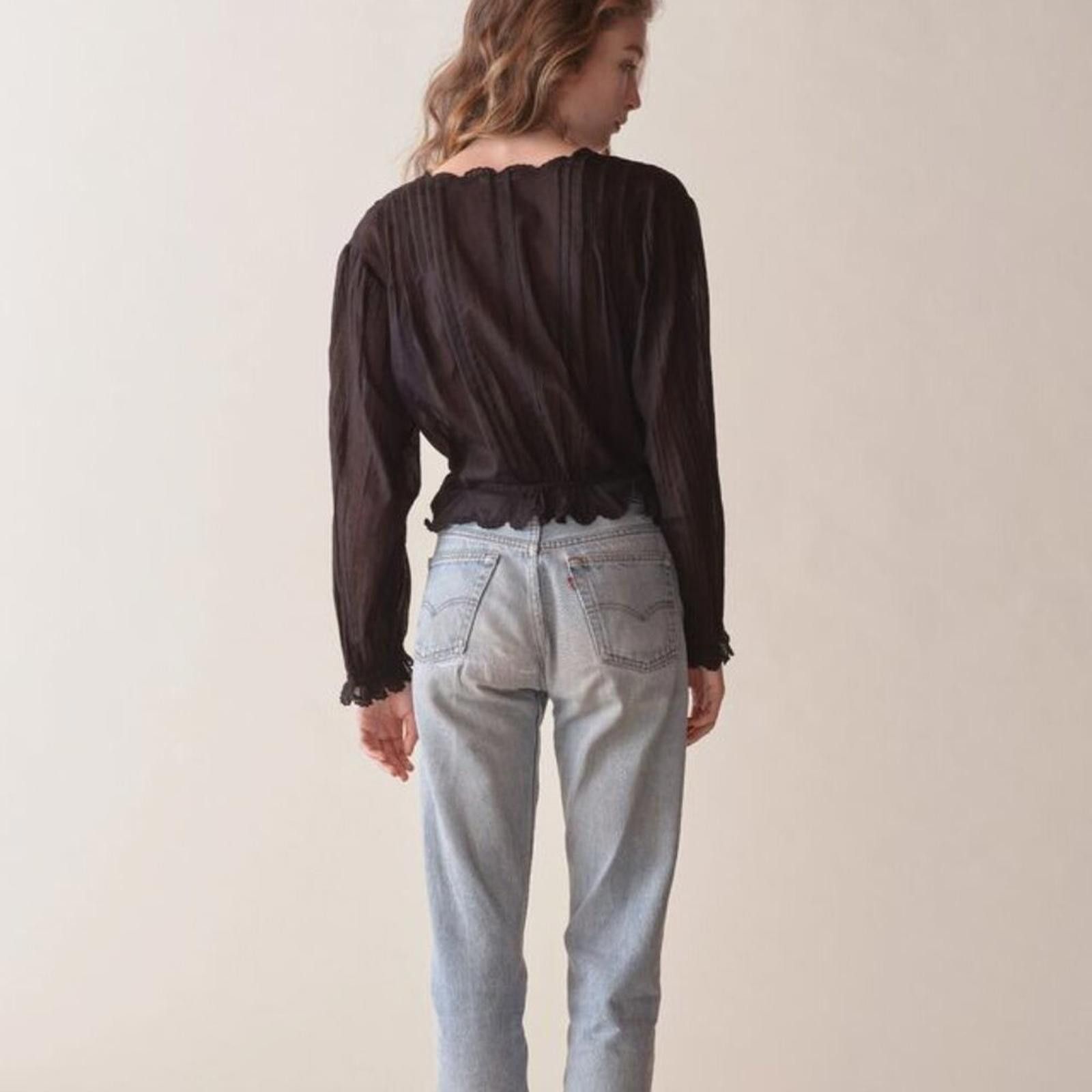Designer NWT Doen ELAYNE TOP -- BLACK Size M / US 6-8 / IT 42-44 - 4 Thumbnail