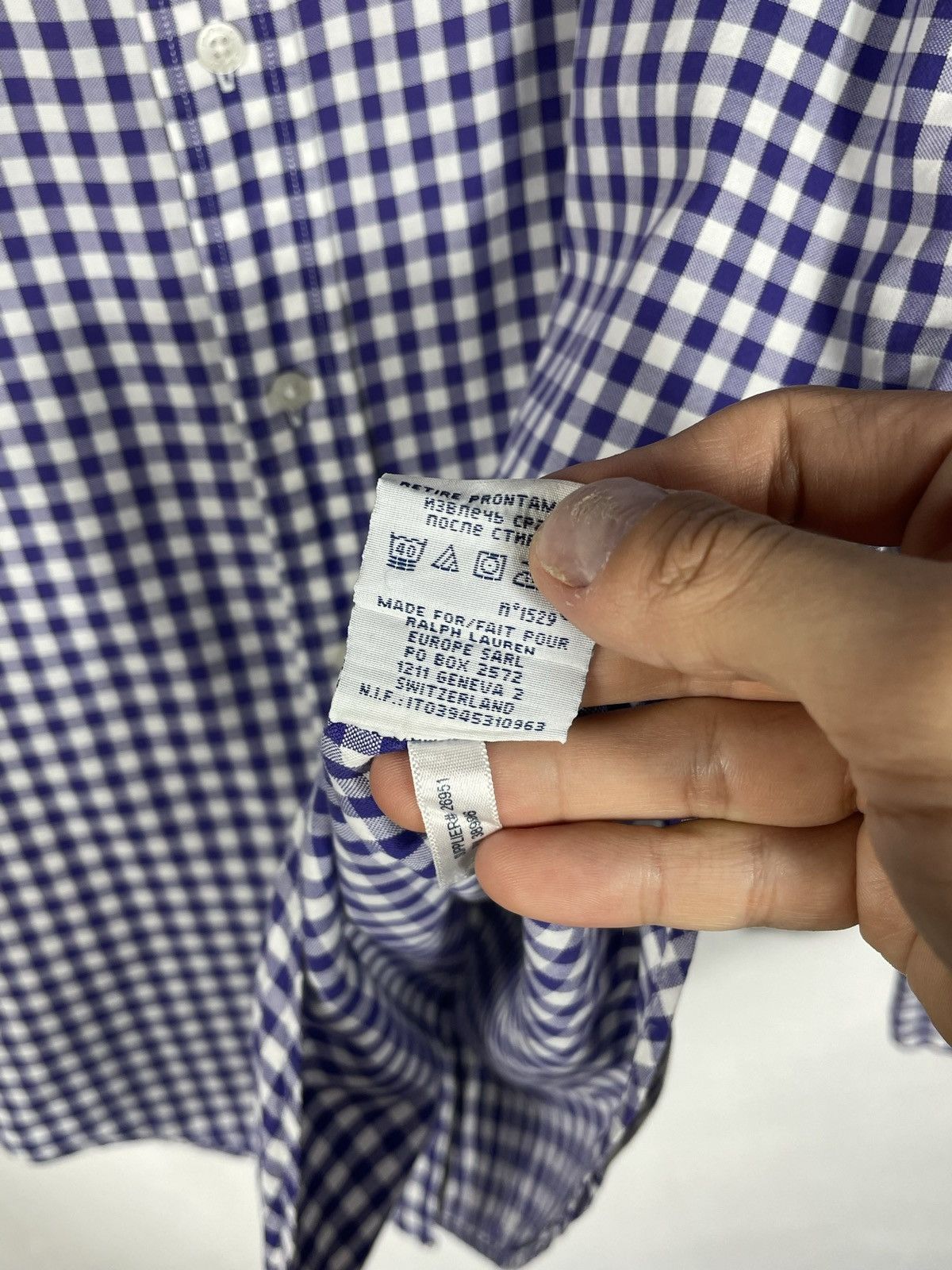 Polo Ralph Lauren Polo Ralph Lauren Purple Checkered Shirt Old Money Luxury Size US M / EU 48-50 / 2 - 8 Thumbnail