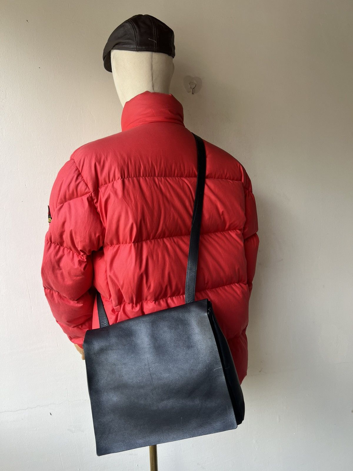 Leather Vintage PARTS Japan Patina Black High Quality Leather Bag Size ONE SIZE - 1 Thumbnail
