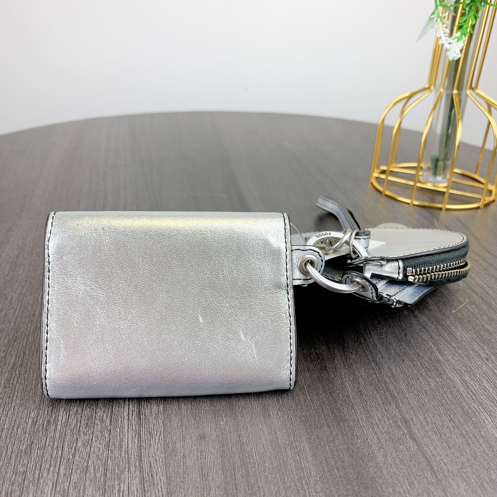 Fossil Fossil SLG1512043 Rio Pouch Wristlet Wallet Silver Metallic Size ONE SIZE - 6 Thumbnail