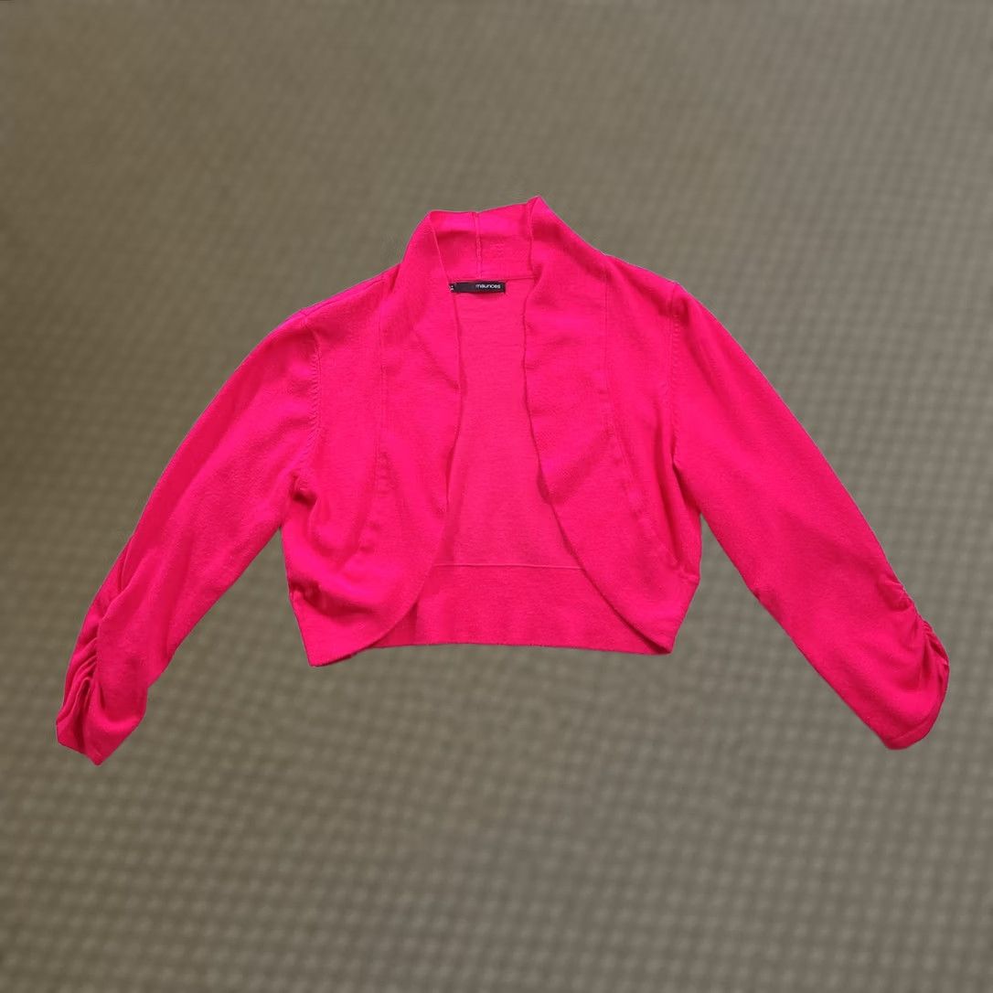 Vintage Maurices Womens Pink Cardigan Sweater Size Large Size S / US 4 / IT 40 - 1 Thumbnail