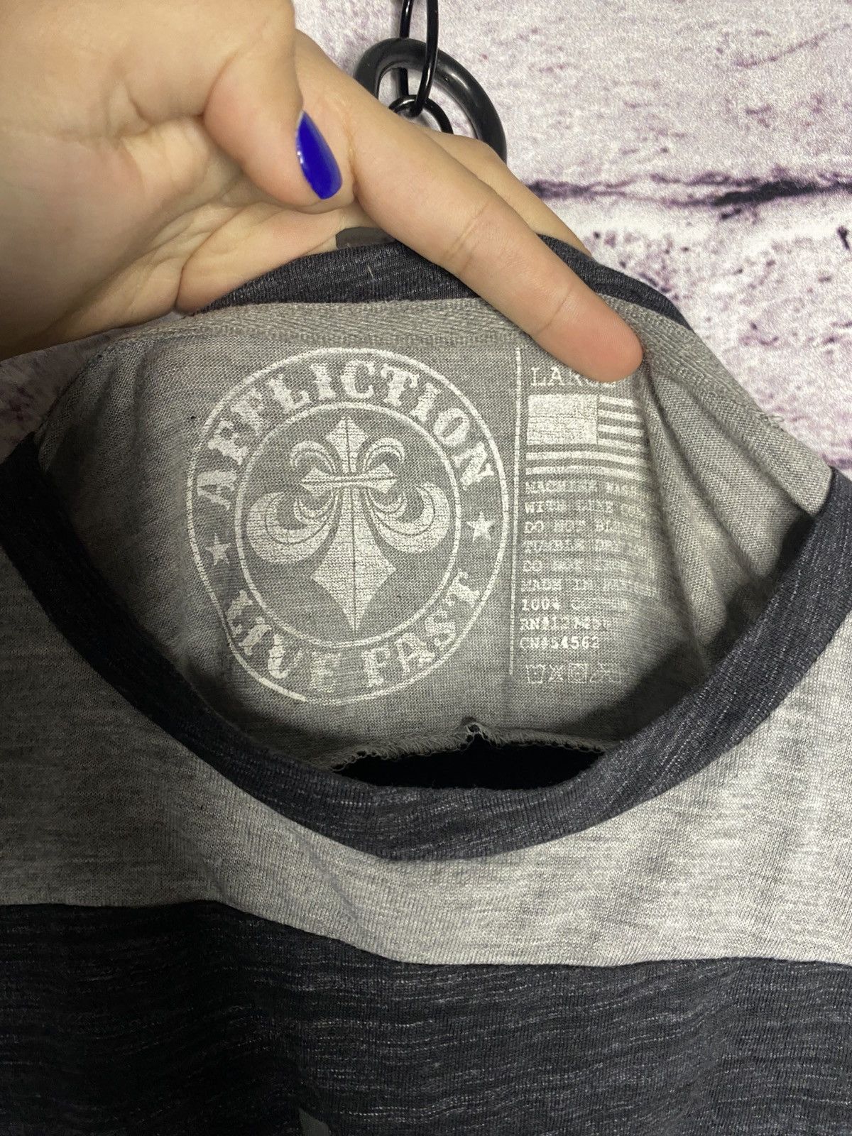 Affliction Affliction Training Division Overprint Logo T- Shirt Y2K Size US L / EU 52-54 / 3 - 5 Thumbnail