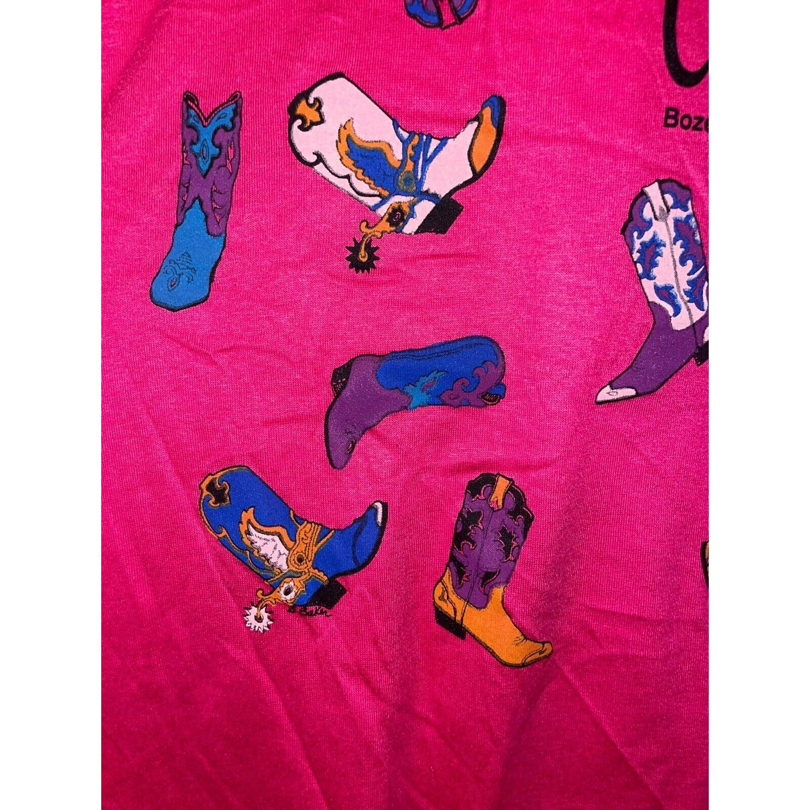 Jerzees 1995 CNFR Finals Rodeo Boots Cowboy Cowgirl Boot Shirt 90s L Size US L / EU 52-54 / 3 - 4 Thumbnail