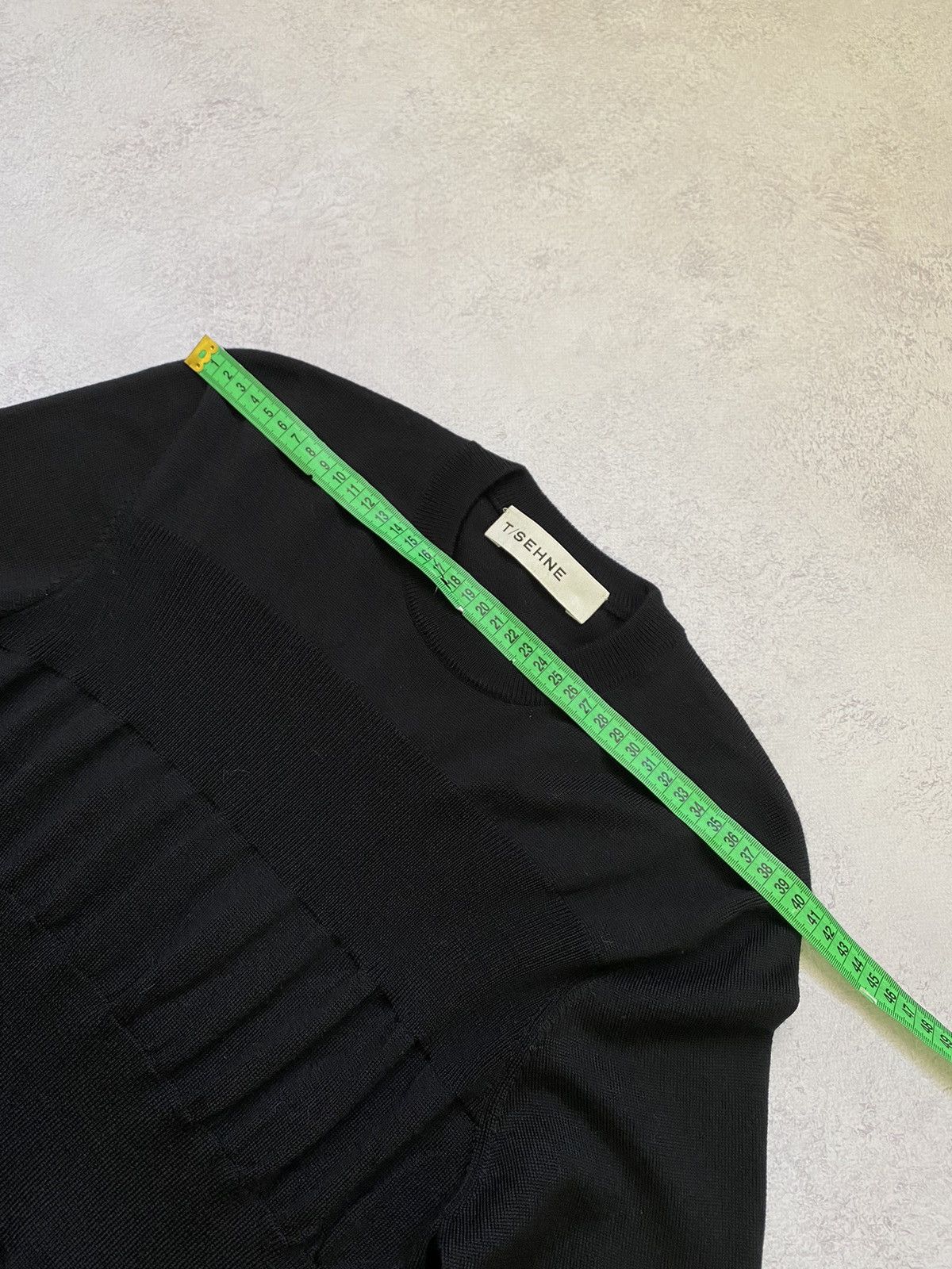 Other T/SEHNE Womens Black Knit Wool Sweater Size 46 Size L / US 10 / IT 46 - 12 Thumbnail