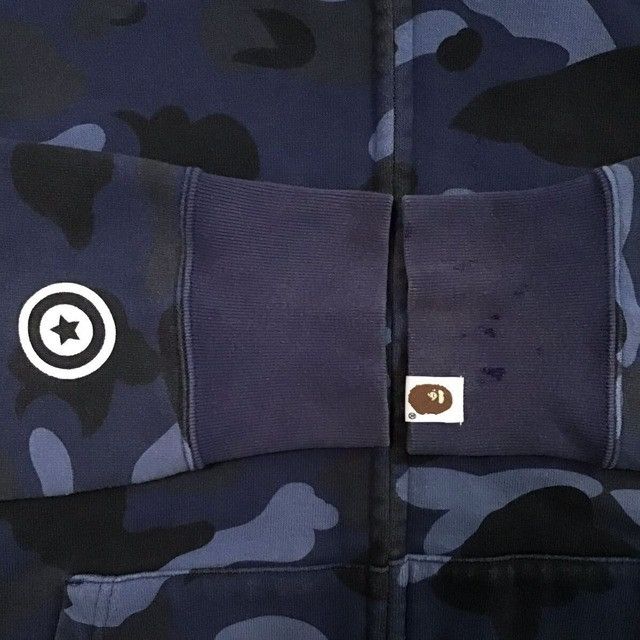 Bape BAPE Blue camo Shark full zip hoodie a bathing ape Size US M / EU 48-50 / 2 - 7 Thumbnail