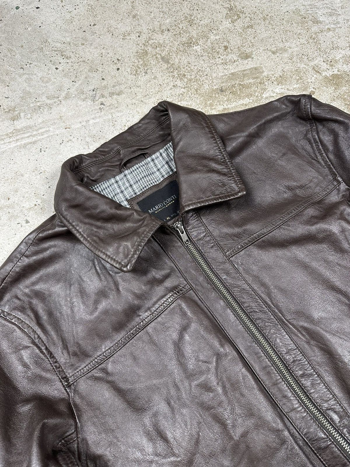 Genuine Leather × Vintage ‼️ Vintage y2k Brown Lamb Leather Jacket Size US L / EU 52-54 / 3 - 6 Thumbnail