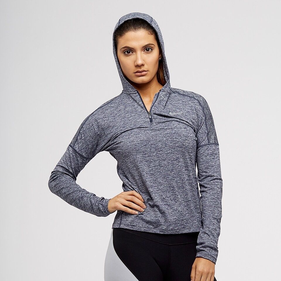 Nike Nike Dri-FIT Womens Blue Half Zip Dry Element LS Hoodie Size XL / US 12-14 / IT 48-50 - 1 Thumbnail
