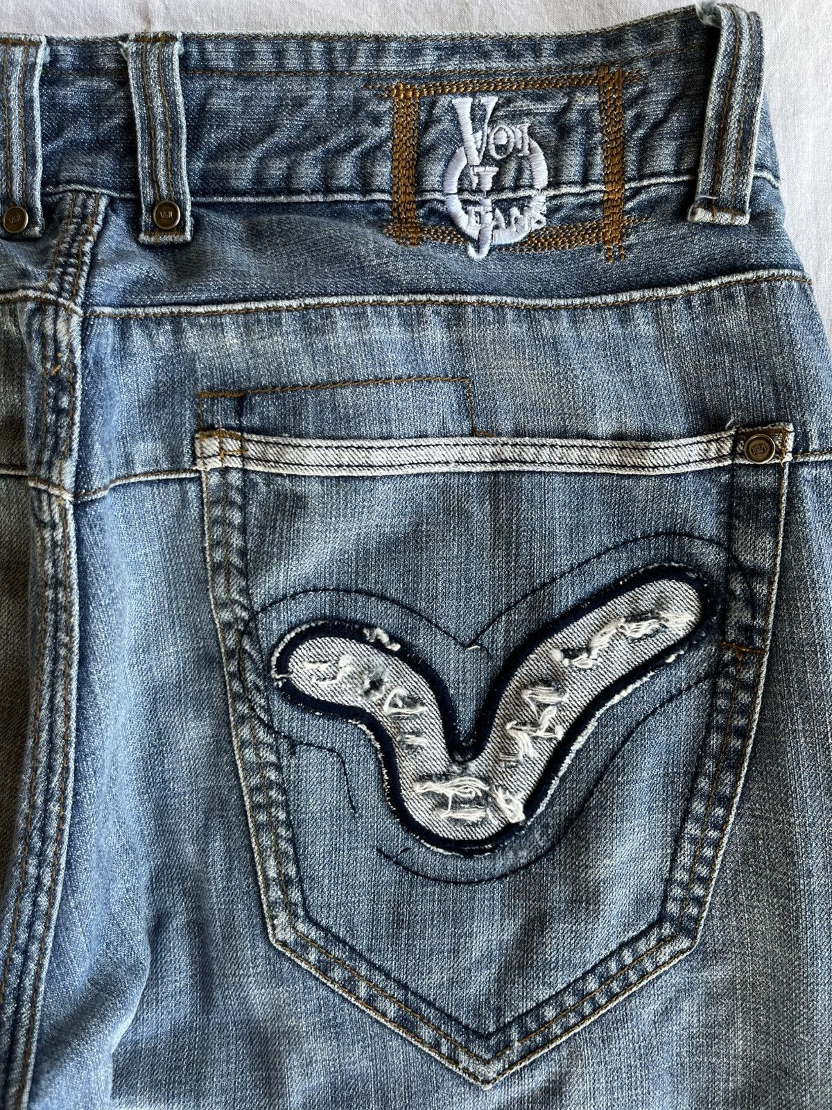 Japanese Brand × Voi Jeans Voi Jeans 38R Distressed Baggy Fit Denim Y2K Streetwear Size US 38 / EU 54 - 8 Thumbnail