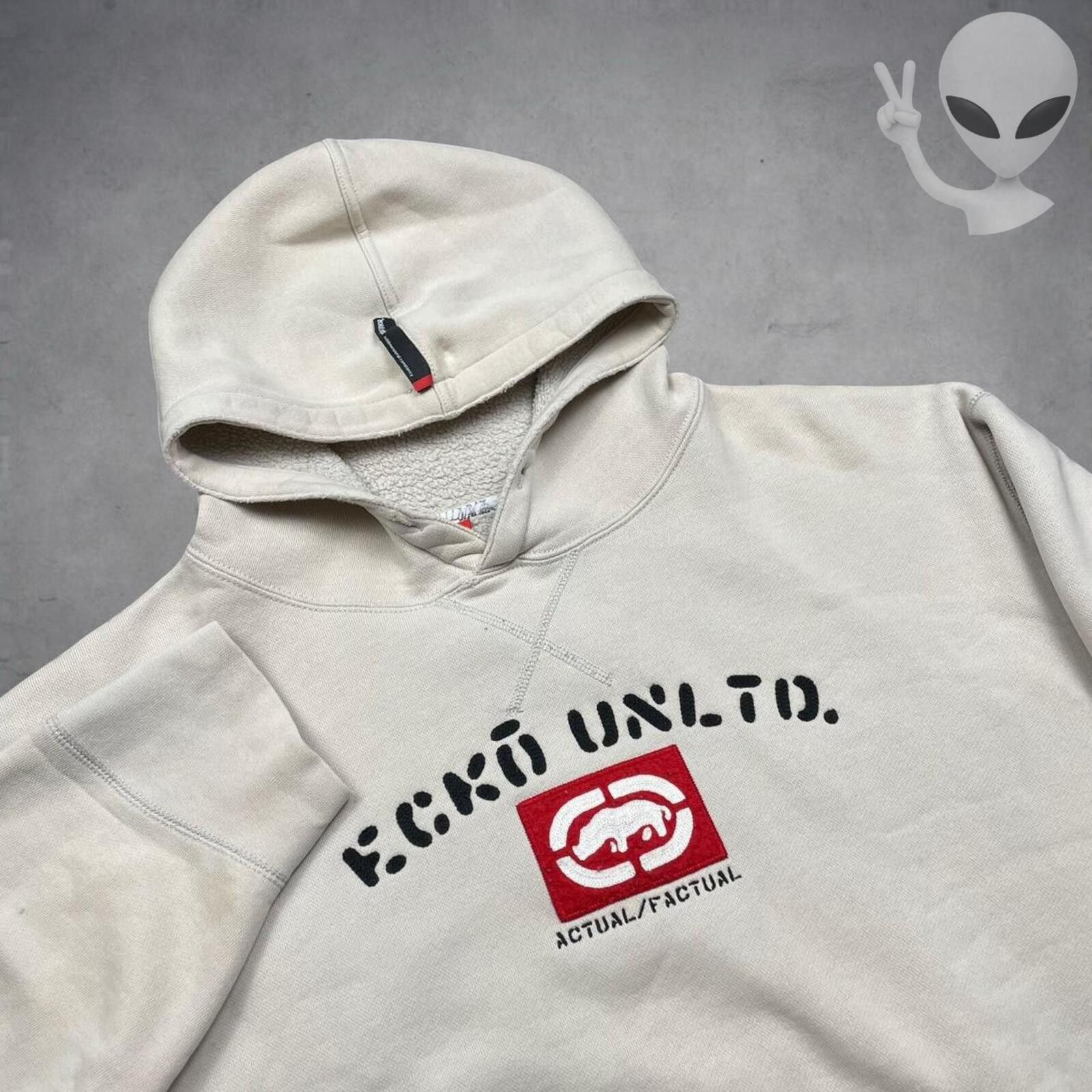 Other Ecko Unlimited Hoodie Extra Large Cream Vintage Spellout Y2K Size US XL / EU 56 / 4 - 2 Thumbnail