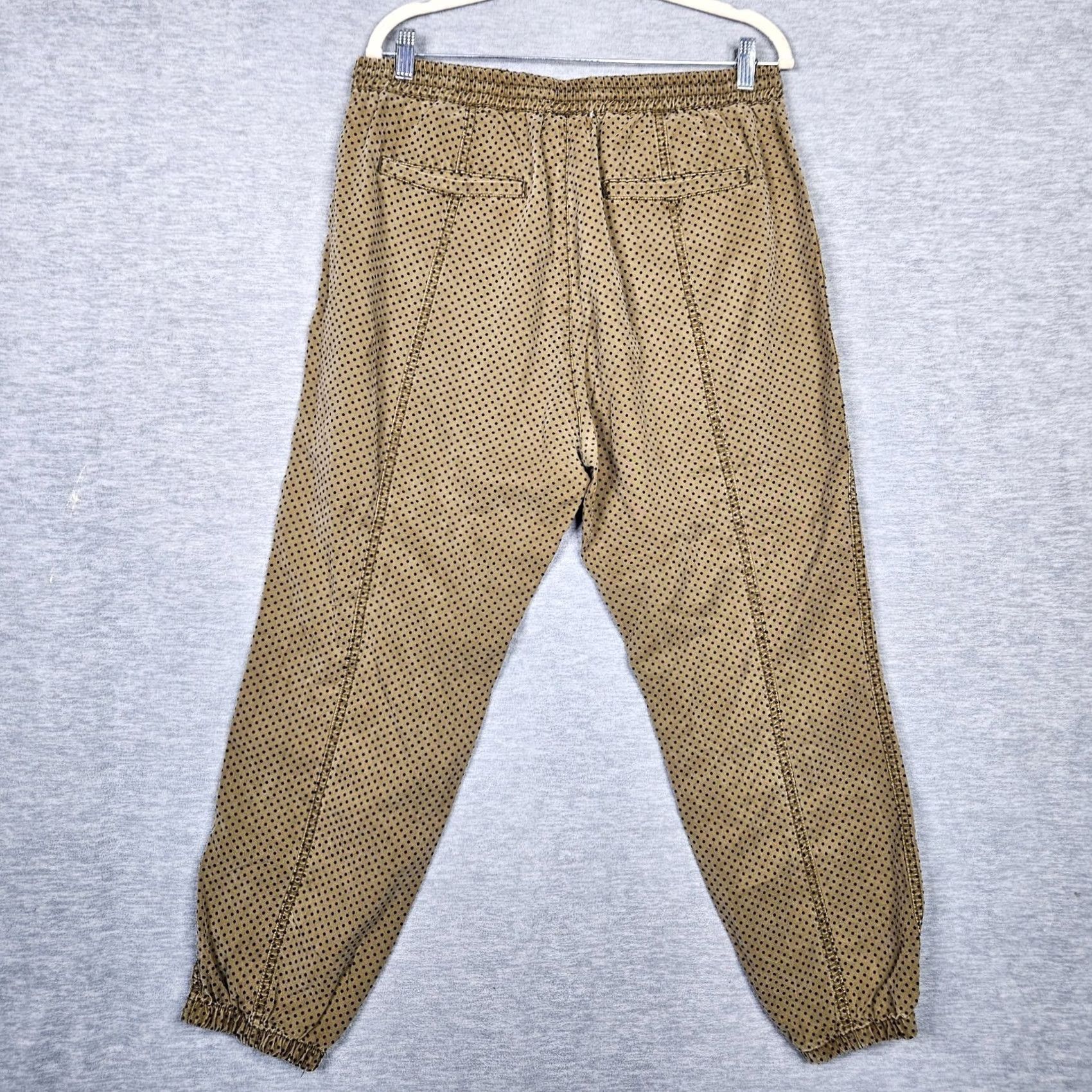 Anthropologie By Anthropologie Polka dot Army Green Jogger Pants L Women Regular Lyocell Green Polka Dot Jogger Casual Fall Spring Summer Winter Size 36" / US 14 / IT 50 - 2 Thumbnail