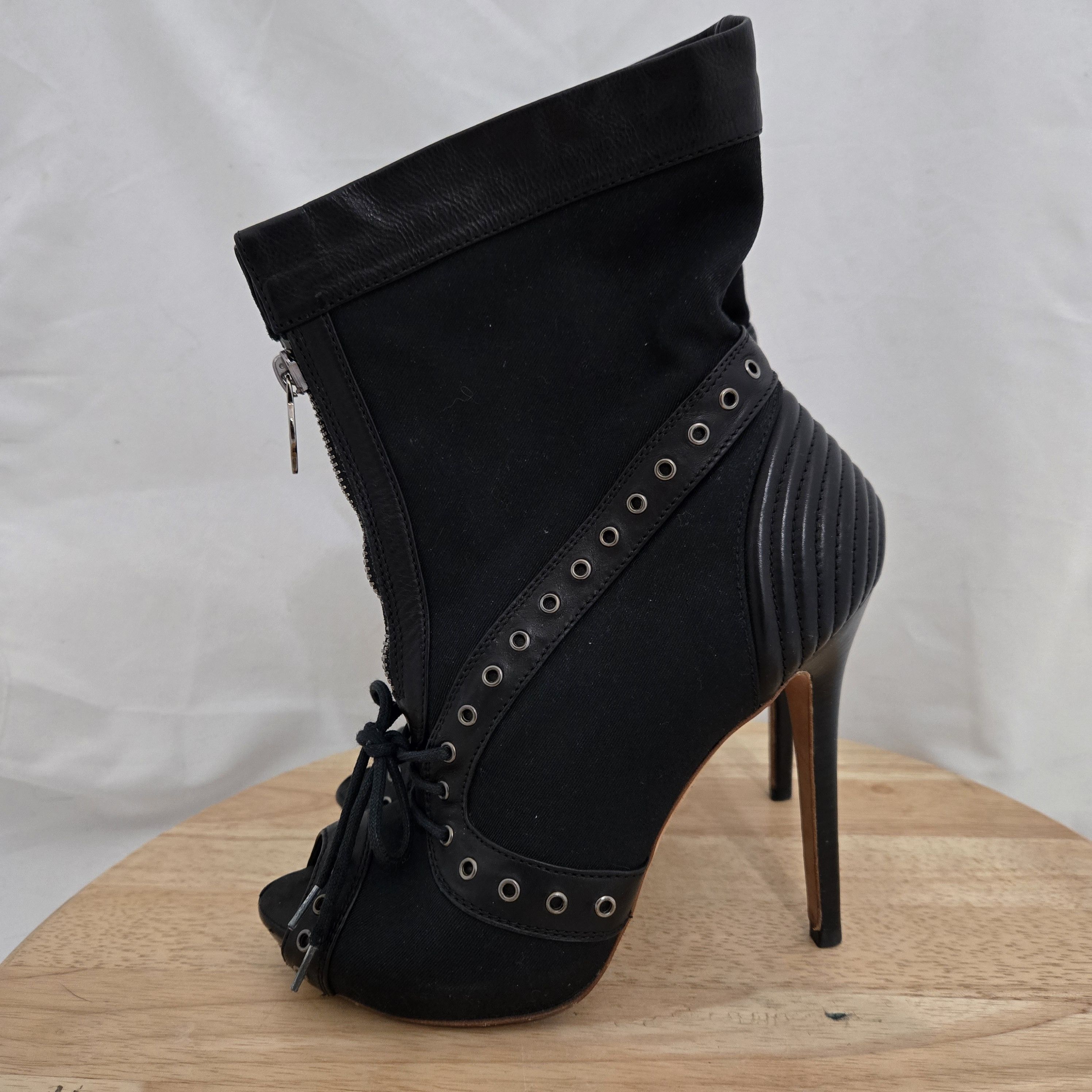 Alexander McQueen Peep toe stiletto booties Size US 6 / IT 36 - 6 Thumbnail