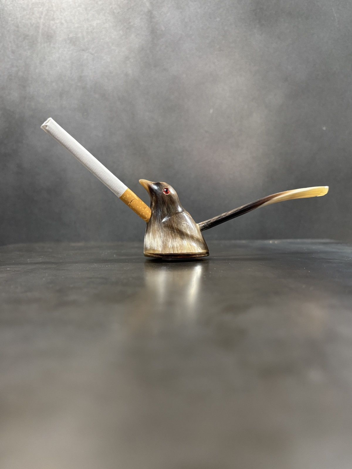 Vintage Vintage Cigaret Holder Hand Carved Horn Antler Pipe Smoking Size ONE SIZE - 2 Thumbnail