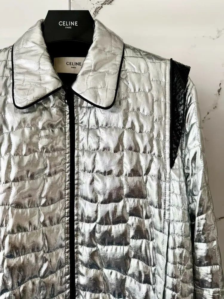 Celine Sz 46 Celine 19SS Runway Silver Teddy Jacket-2507 Size US S / EU 44-46 / 1 - 3 Thumbnail