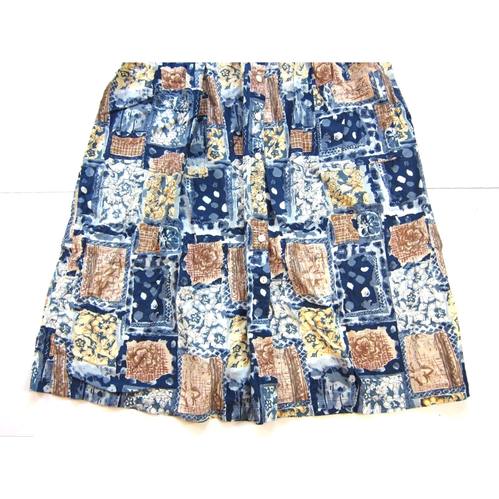 MooRER Vtg Jennifer Moore Cotton Blue Floral Pocket Button Down Oversize Maxi Dress S Size S / US 4 / IT 40 - 6 Thumbnail