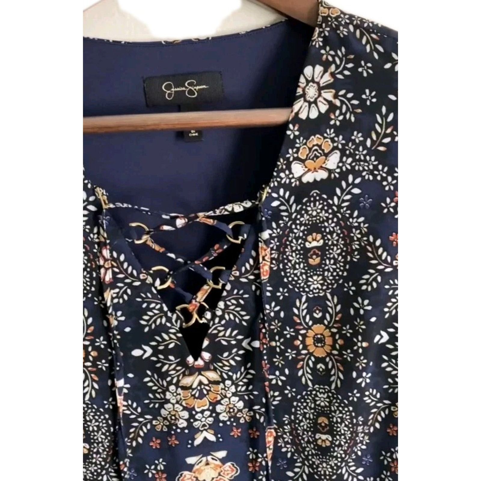 Jessica Simpson Jessica Simpson Dress XS 2-4 Floral Shift 3/4 Bell Sleeve Size XS / US 0-2 / IT 36-38 - 5 Thumbnail
