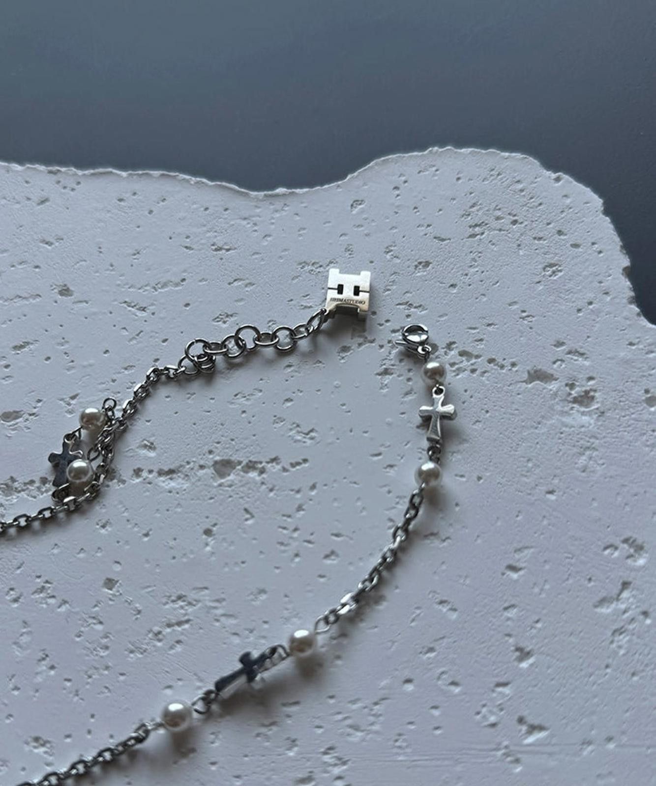 Japanese Brand Silver Men's Cross Pendant Necklace, Chain Accessory Size ONE SIZE - 5 Thumbnail