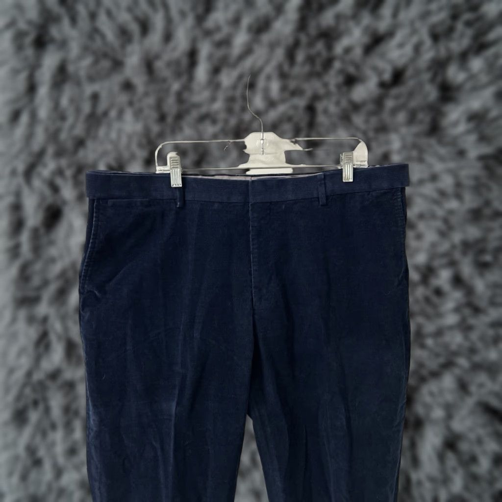 Lands' End Lands' End Pants Mens 42x30 Navy Blue Corduroy Stretch Flat Front Traditional Fit Straight Leg Dress Pants Mens Size 42x30 Blue Corduroy Pants Size US 42 / EU 58 - 1 Thumbnail