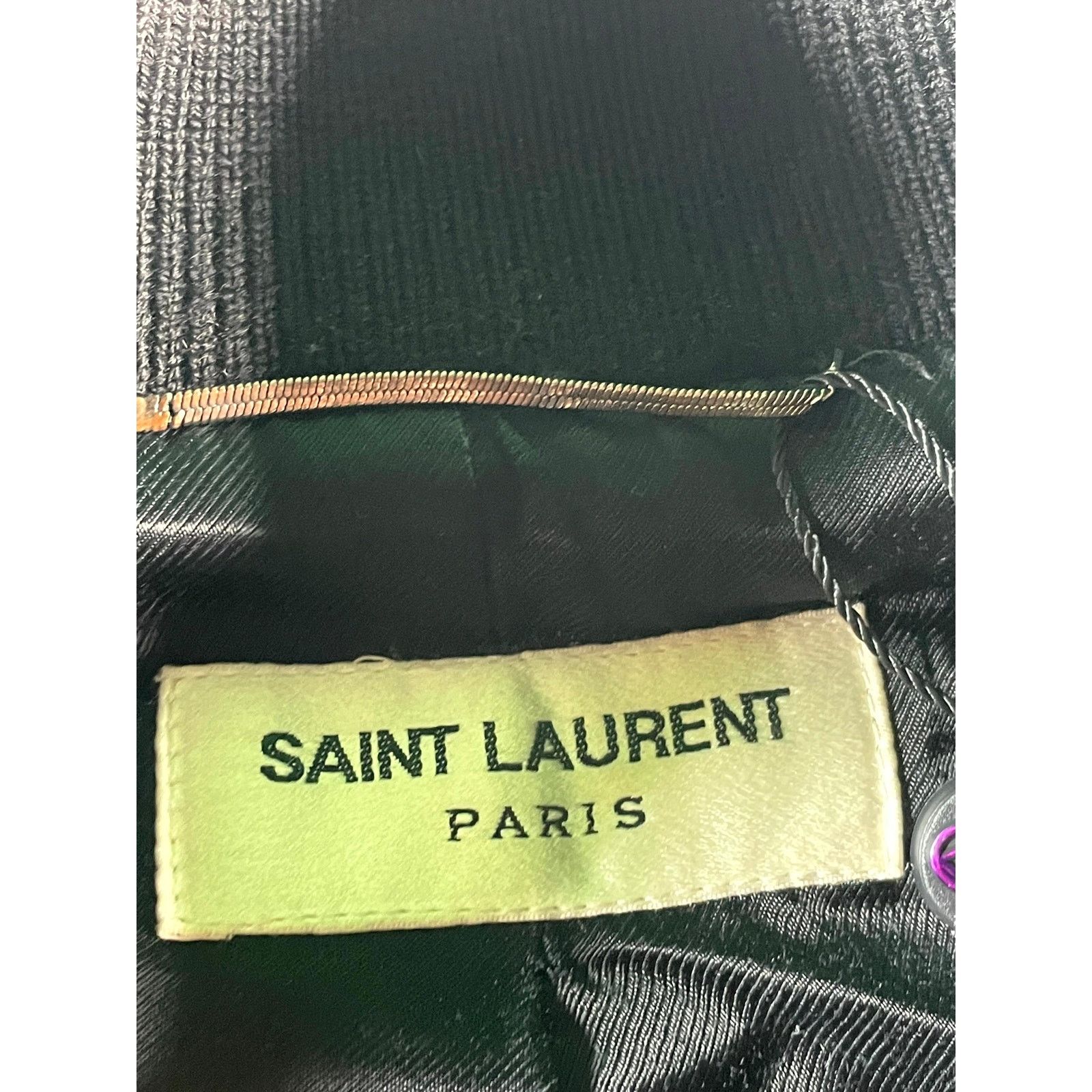 Saint Laurent Paris Saint Laurent Teddy Varsity Black Jacket Size US S / EU 44-46 / 1 - 2 Thumbnail