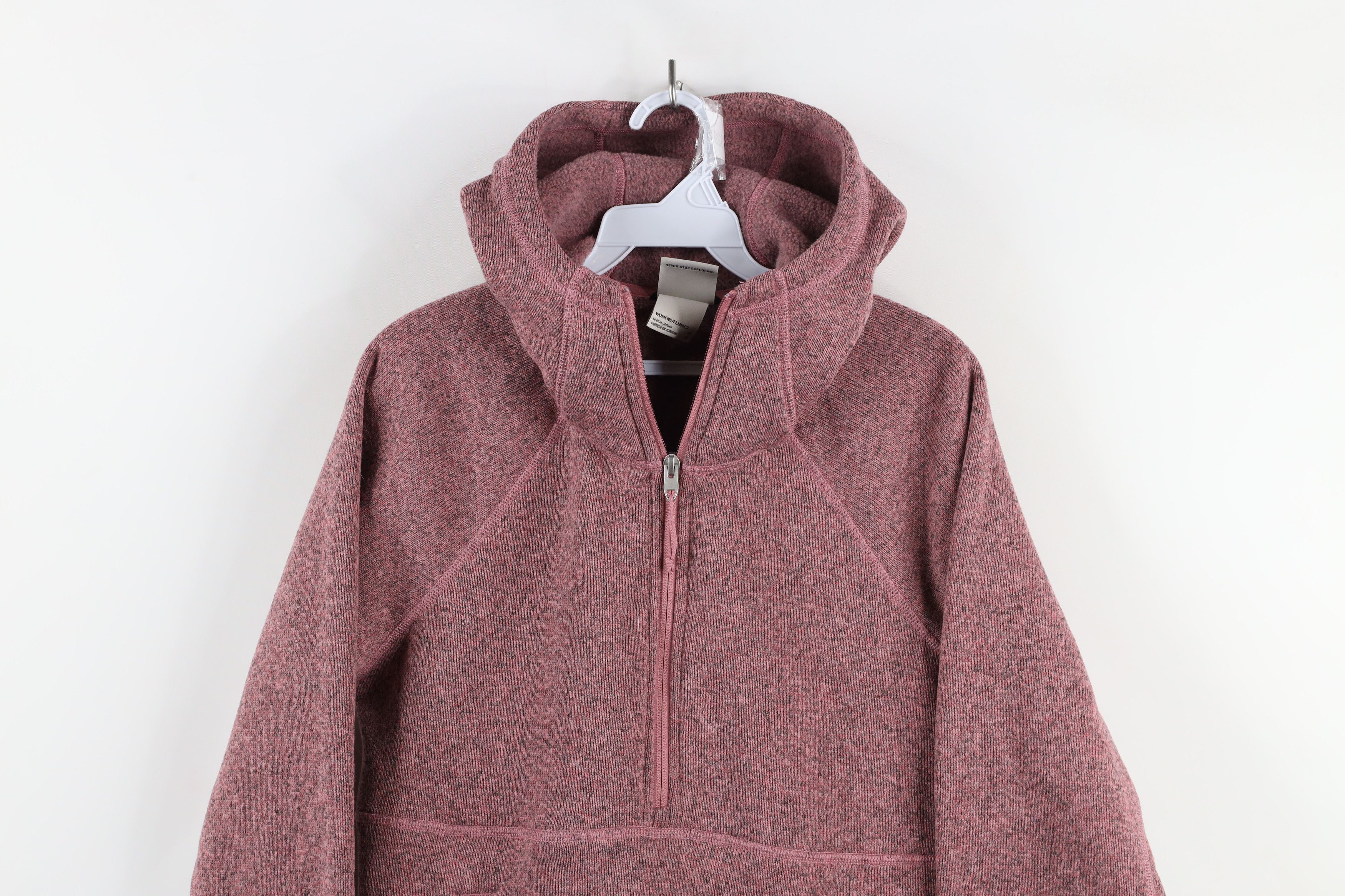 The North Face × Vintage The North Face Crescent Hooded 1/4 Zip Fleece Sweater Size M / US 6-8 / IT 42-44 - 2 Thumbnail