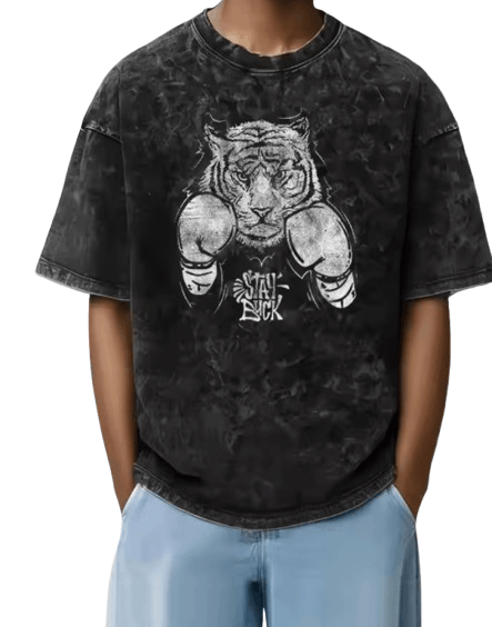 Japanese Brand Y2K Vintage Energetic Tiger Print Washed T-Shirt Size US XL / EU 56 / 4 - 2 Thumbnail