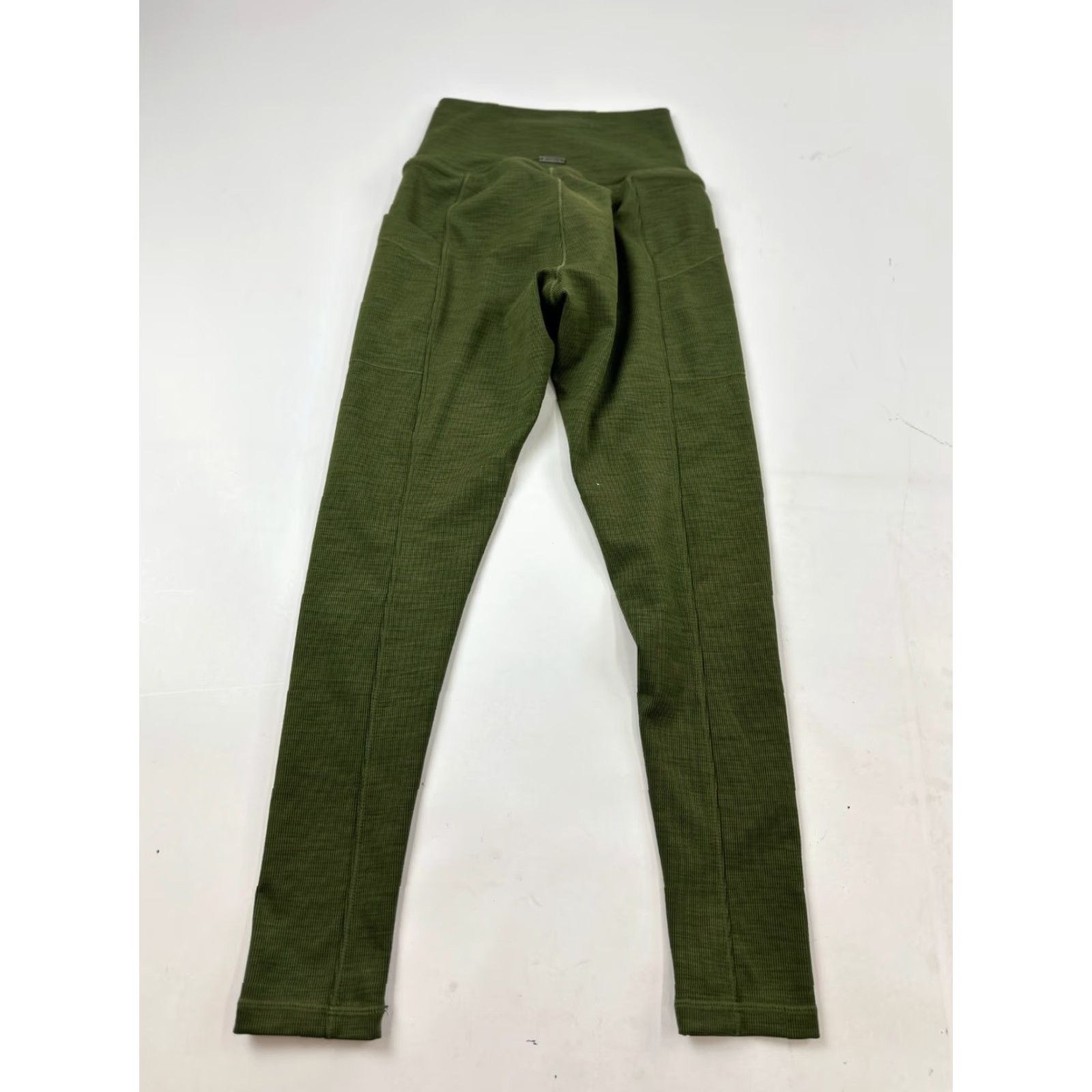 Prana VINTAGE Prana Leggings Womens XS Green High Waisted Stretch Activewear Skinny Leg Size 26" / US 2 / IT 38 - 2 Thumbnail