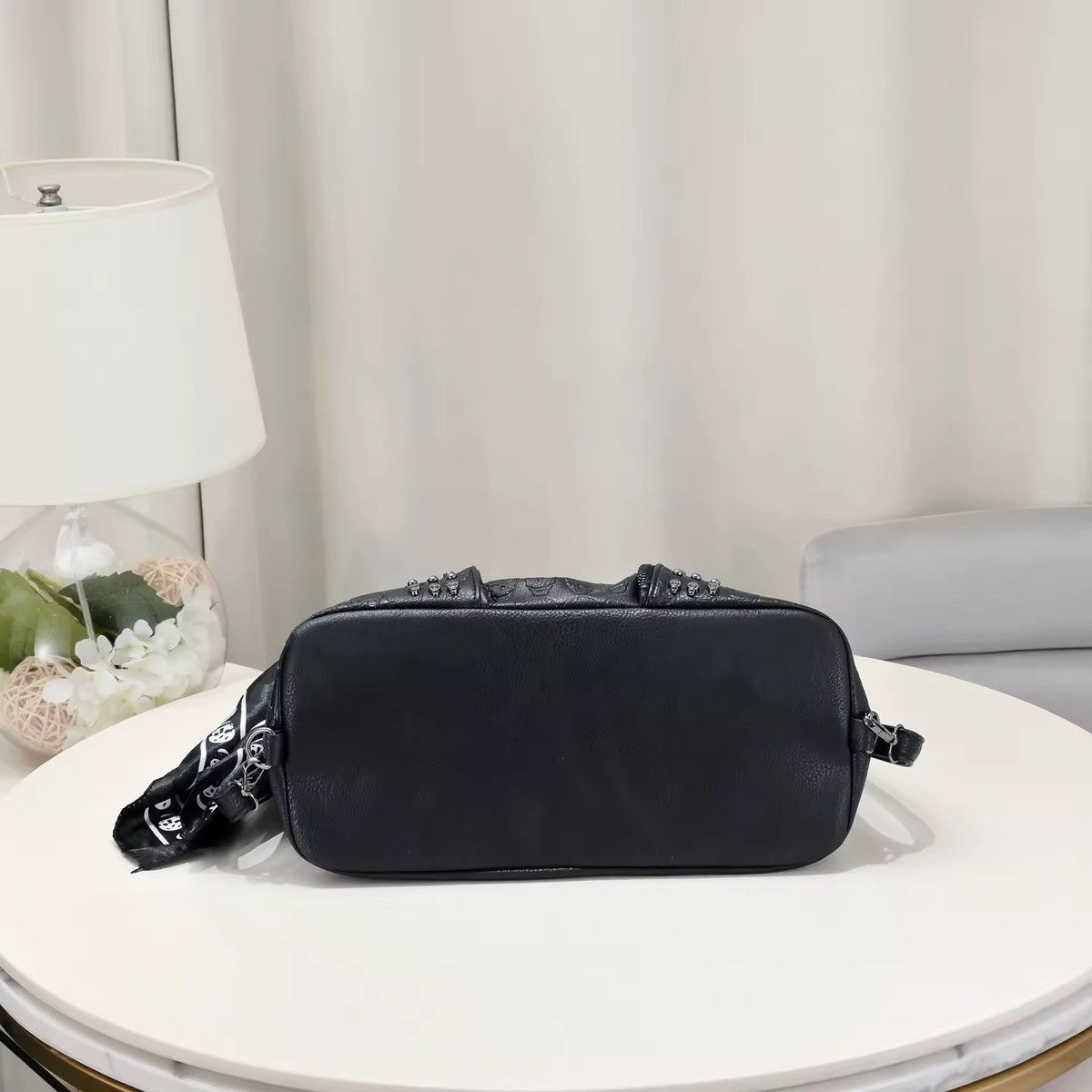 Other Gothic Punk Style Skeleton PU Leather Rivet Shoulder Bag Size ONE SIZE - 5 Thumbnail