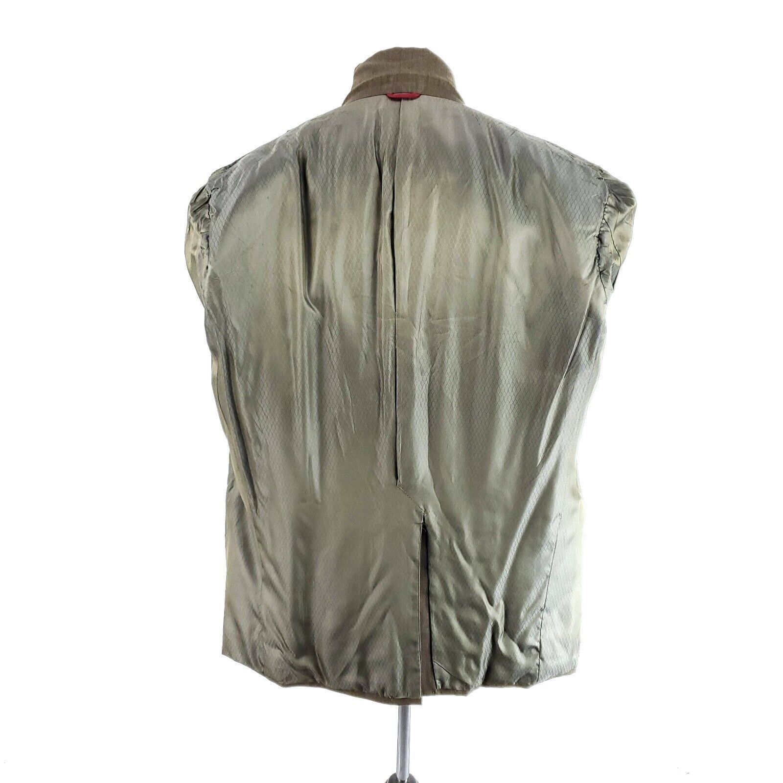 Hart Schaffner Marx Hart Schaffner Marx Wool 2 Button Sport Coat 46L Green Blaz Size 46L - 11 Thumbnail