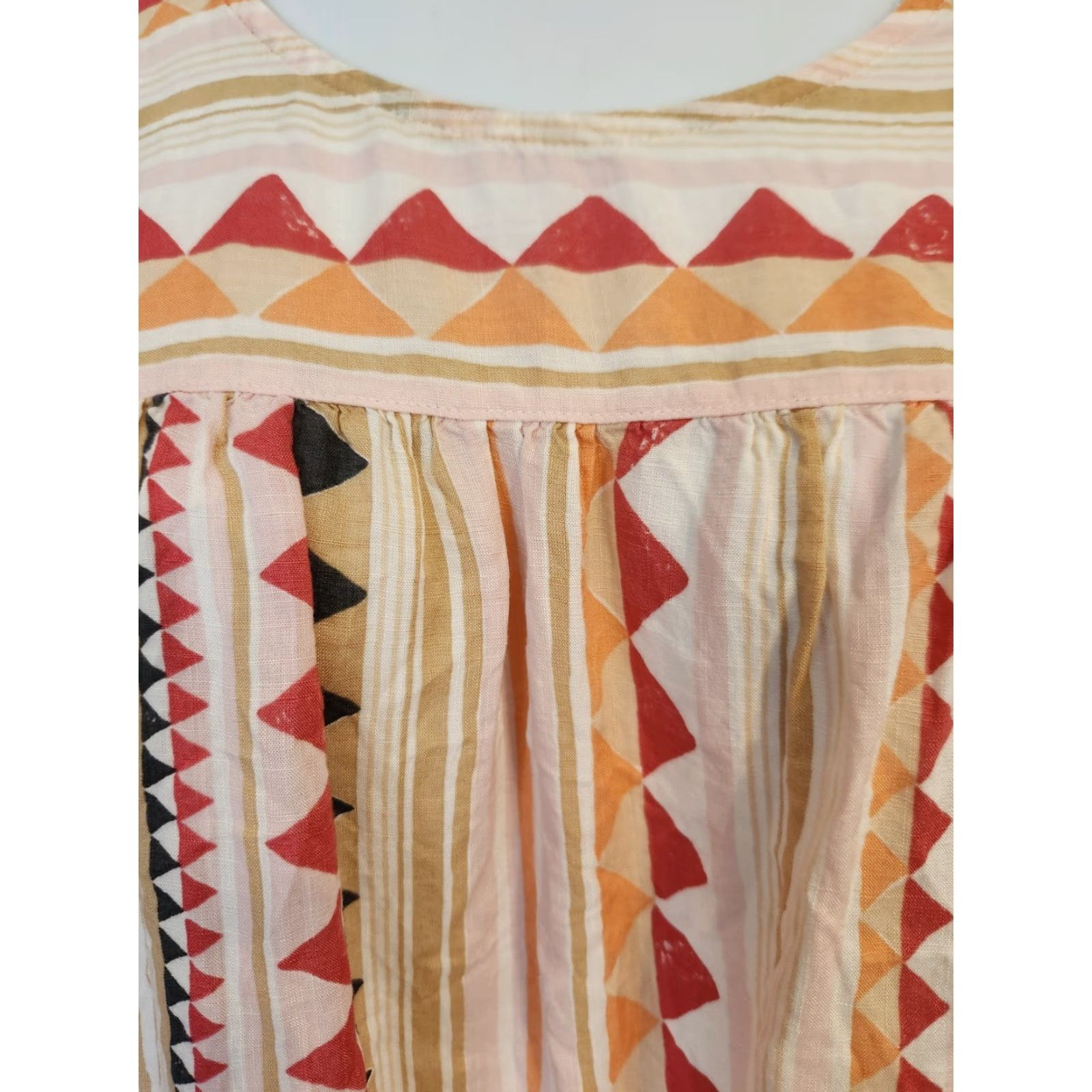 Vintage VINTAGE Sonoma Aztec Stripe Cap Sleeve Top Blouse Boho 2X XXL Size XXL / US 16-18 / IT 52-54 - 2 Thumbnail
