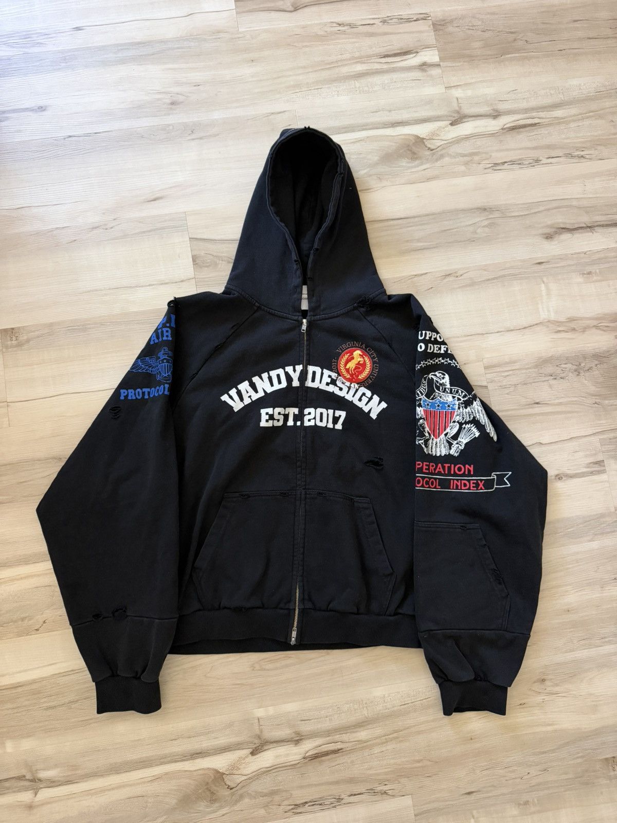 PROJECT G/R Protocol Index Buttivore Fur Lining Zip Up Hoodie
