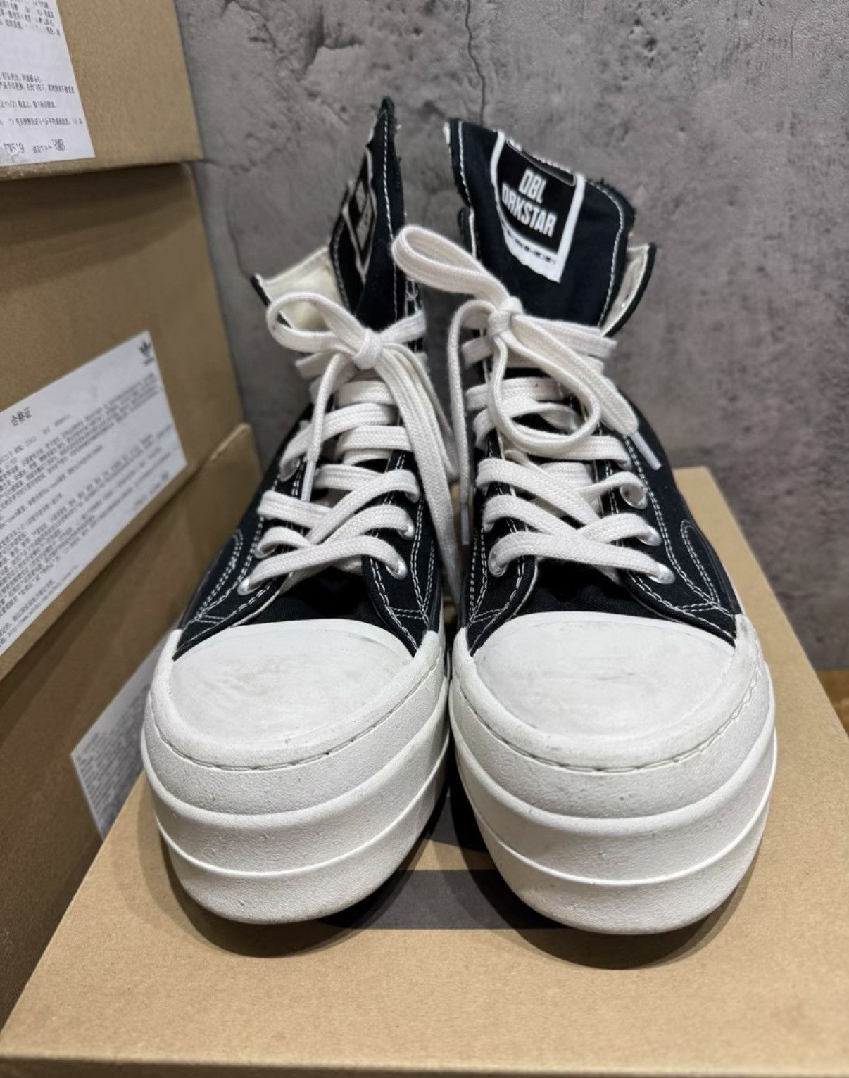 Rick Owens Rick Owens DRKSHDW Converse High Top Platform Sneakers K37 Size US 8 / EU 41 - 7 Thumbnail