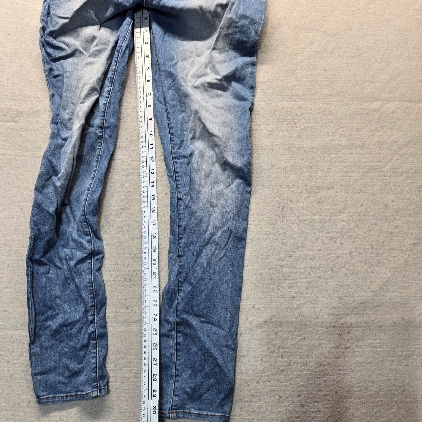 Denime Simply Noelle Denim Blue Jeans Pants Adult Women's Size 12 Skinny Button Stretch Regular Mid Rise Blue Pants Womens 12 Jeans Size 34" / US 12 / IT 48 - 6 Thumbnail