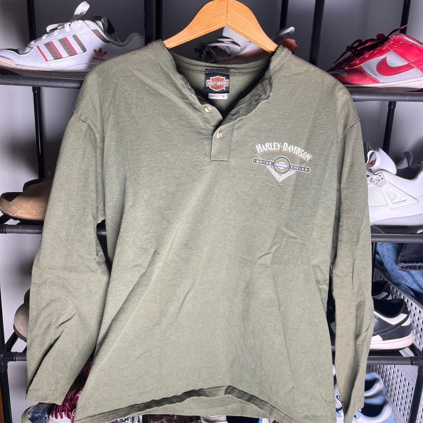 Harley Davidson Vintage 90s Harley Davidson Long Sleeve Size US L / EU 52-54 / 3 - 2 Thumbnail
