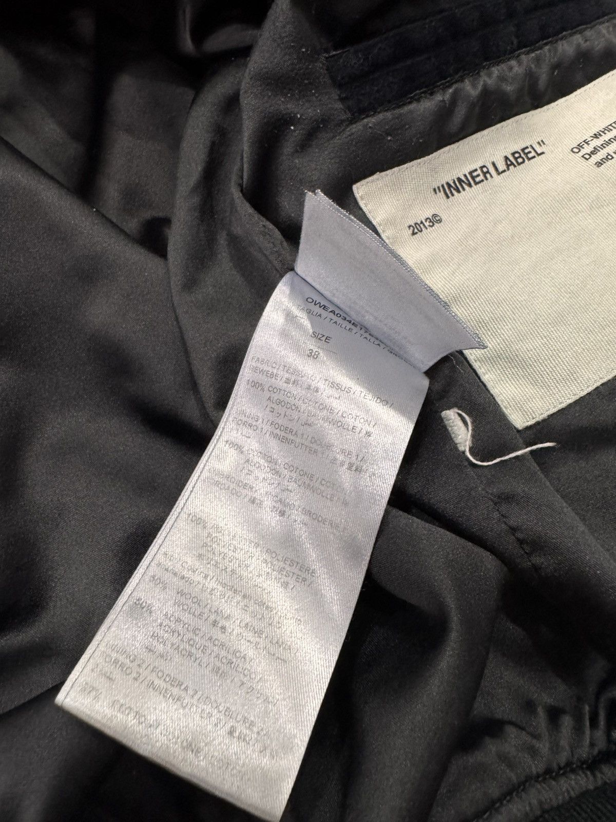 Off-White Off-White Conduroy Black Jacket Size XS / US 0-2 / IT 36-38 - 8 Thumbnail